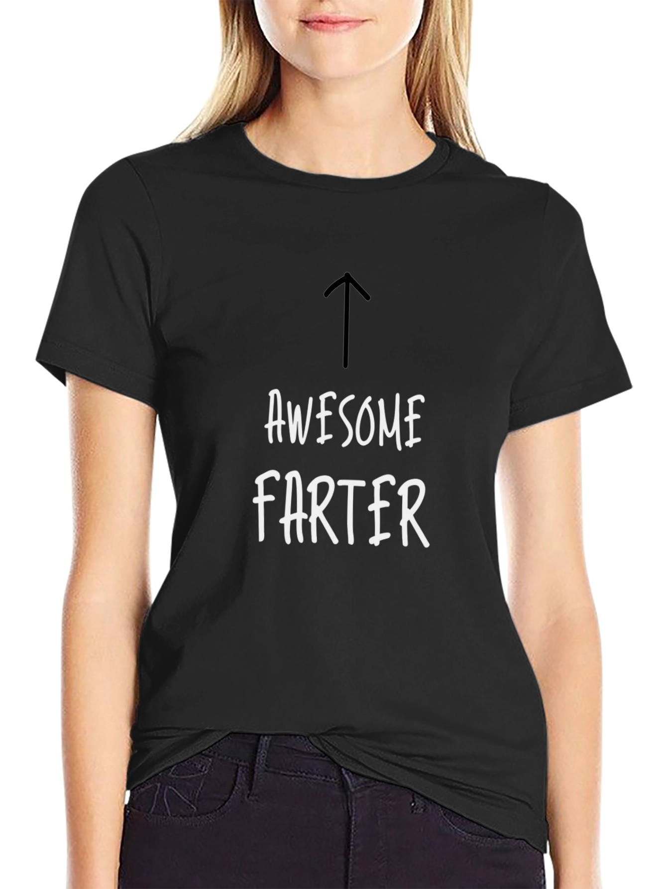 Black Awesome Farter Graphic Tee - Black view 2