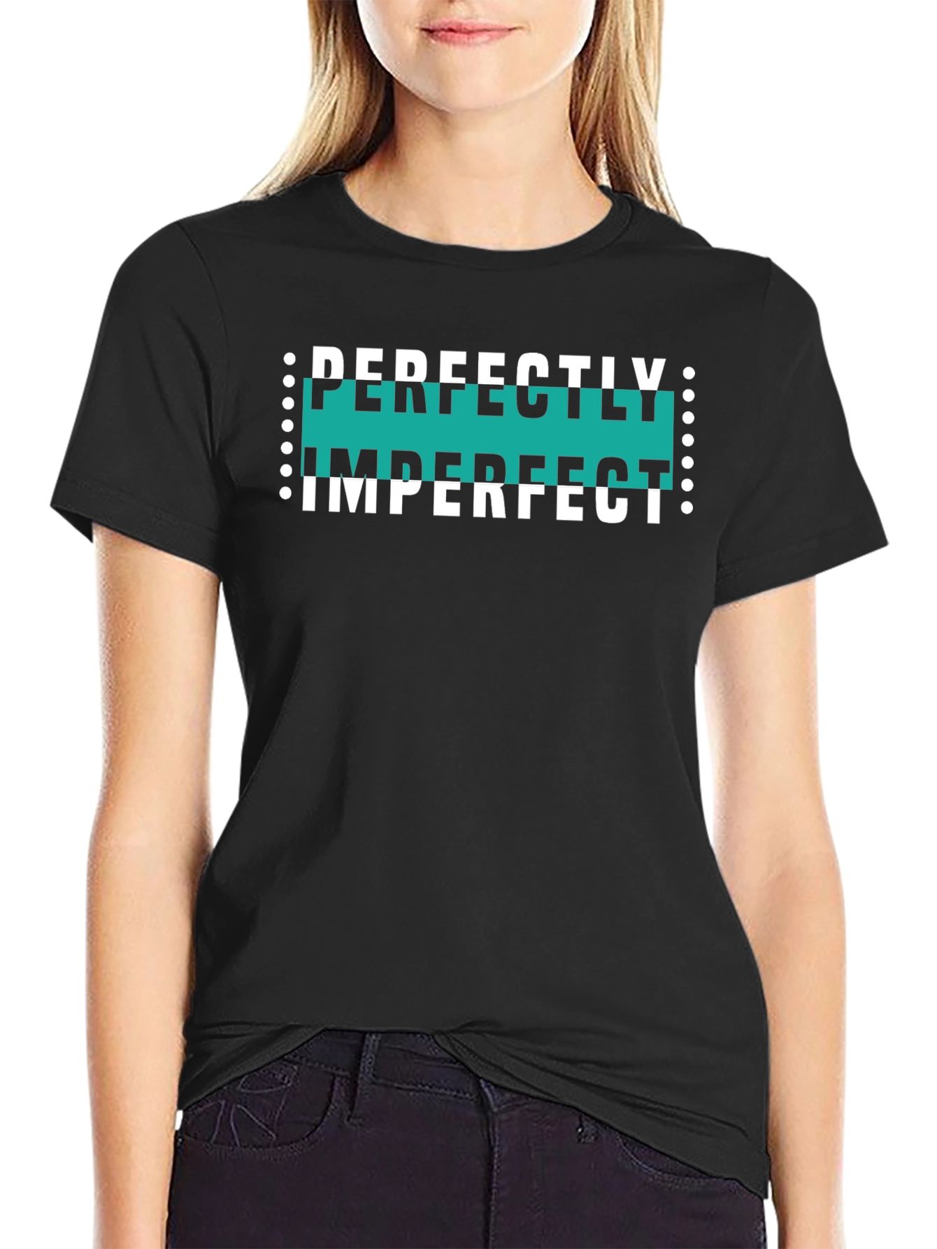 Black Perfectly Imperfect Graphic Tee view 2