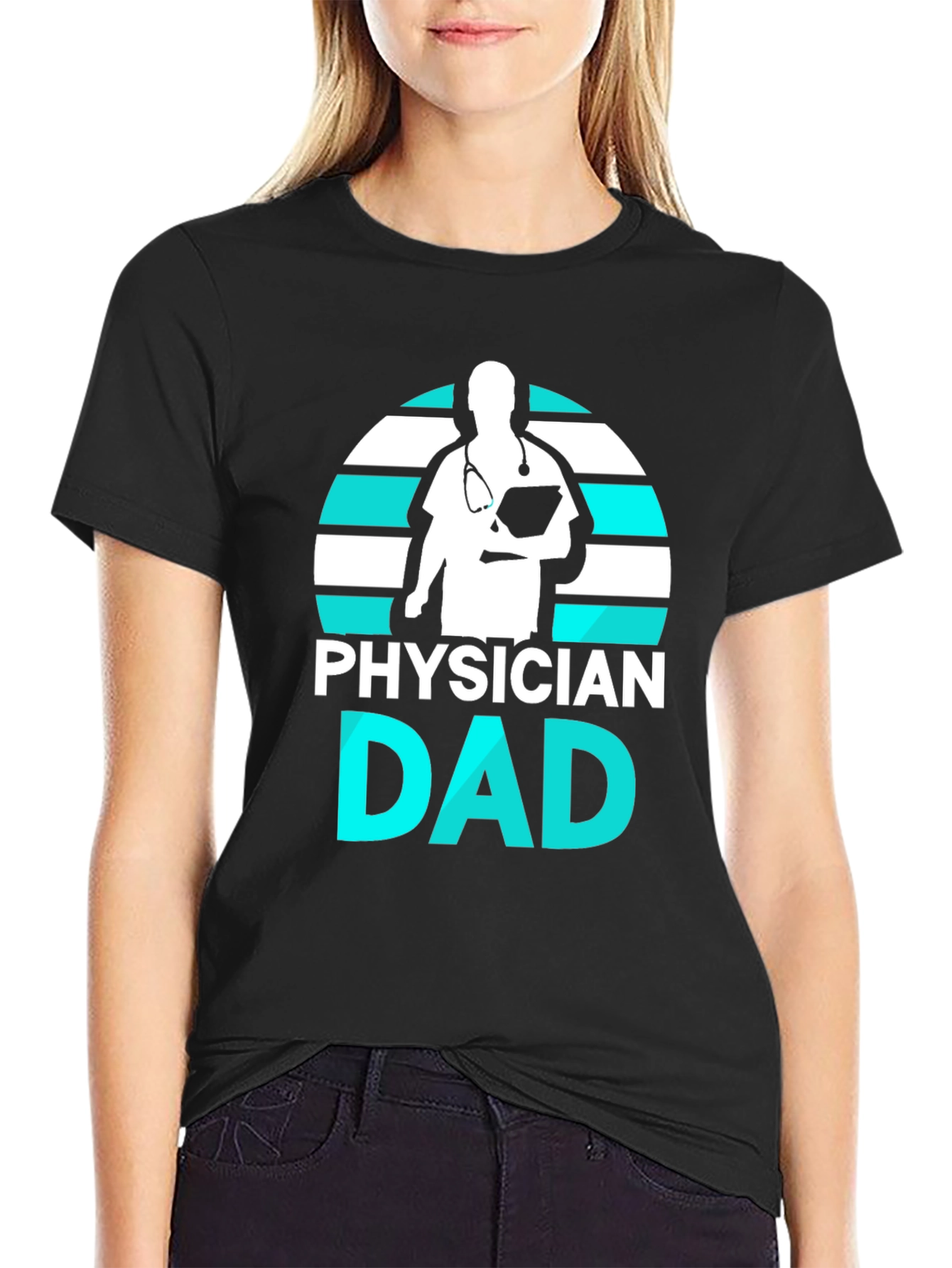 Black Physician Dad Graphic Tee view 2