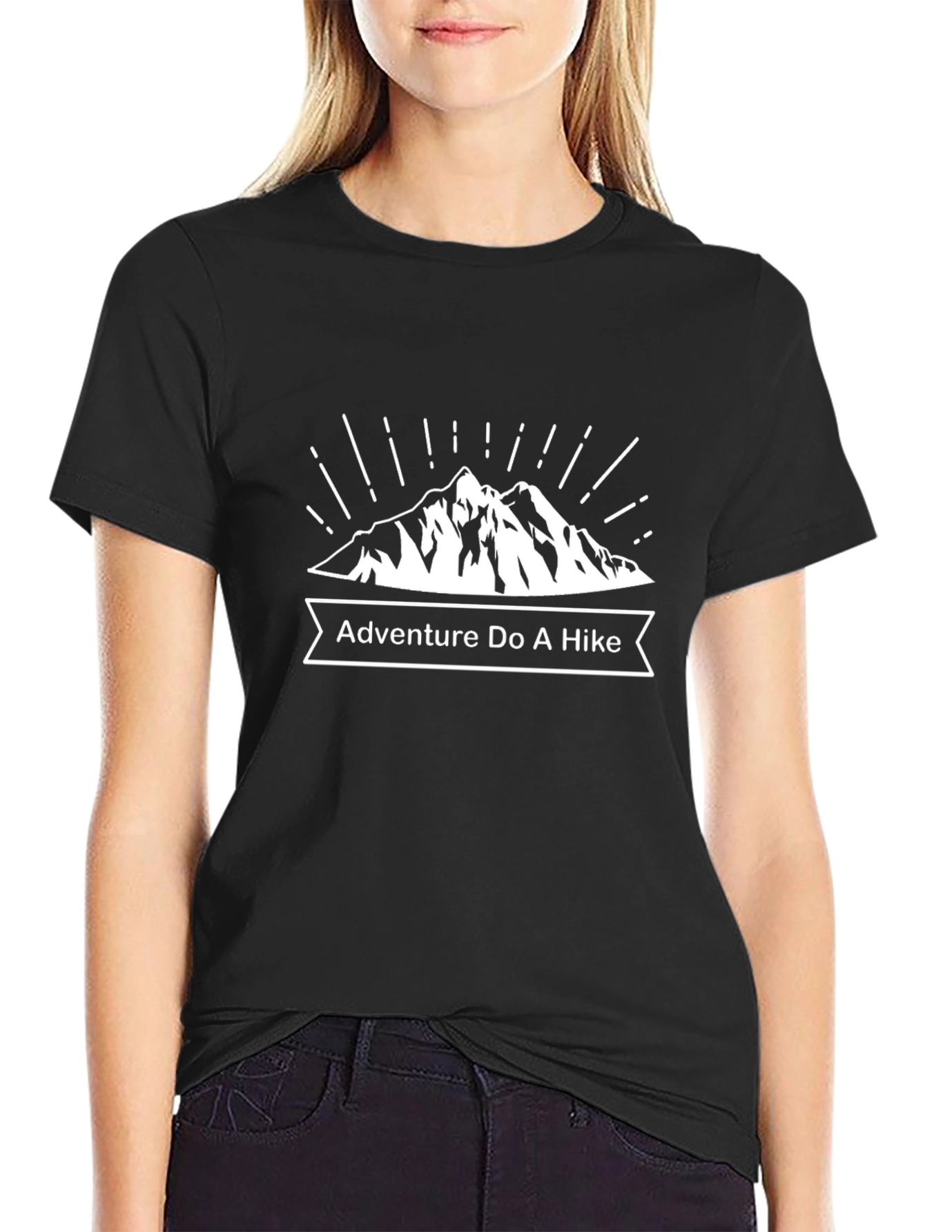 Black Adventure Do A Hike Graphic T-Shirt view 2