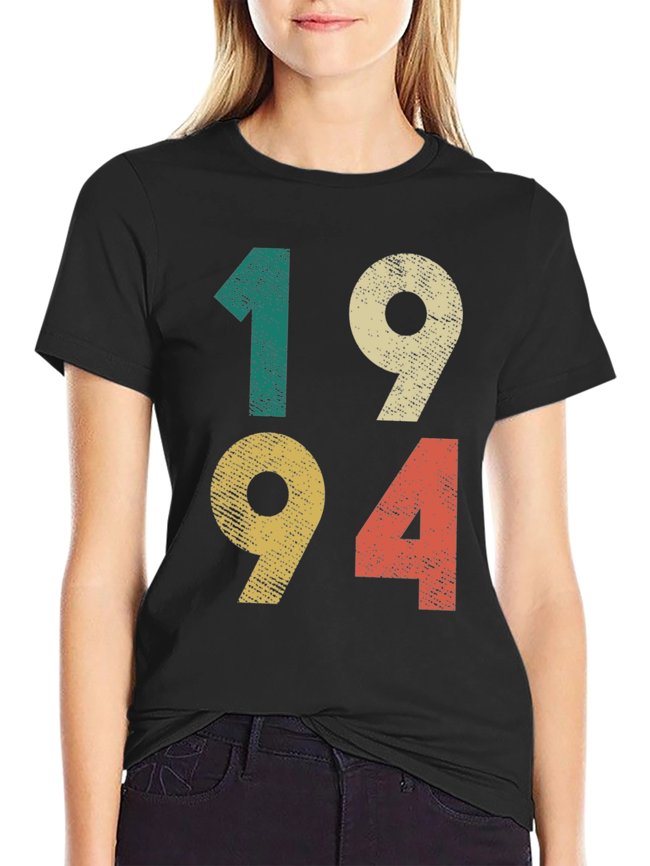 Black Vintage 1994 Graphic Tee - Retro Birthday Shirt view 2