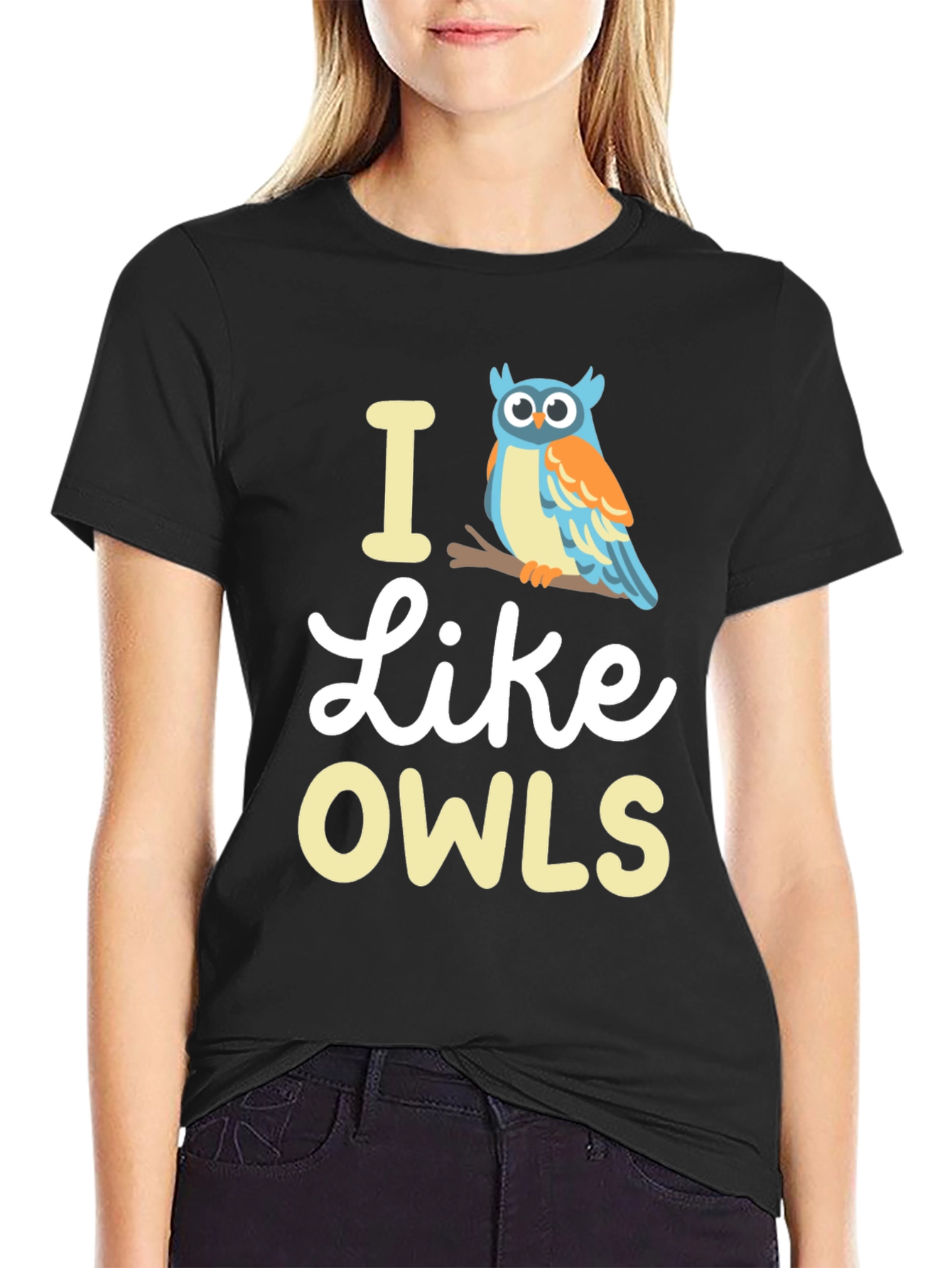 I Like Owls Graphic Tee - Soft Cotton Blend - 2