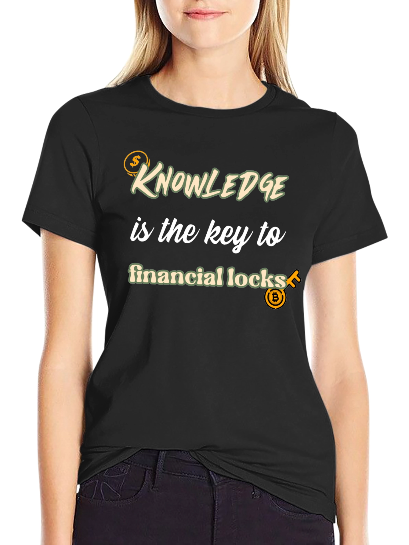 Black Knowledge is Key T-Shirt - Financial Success view 2