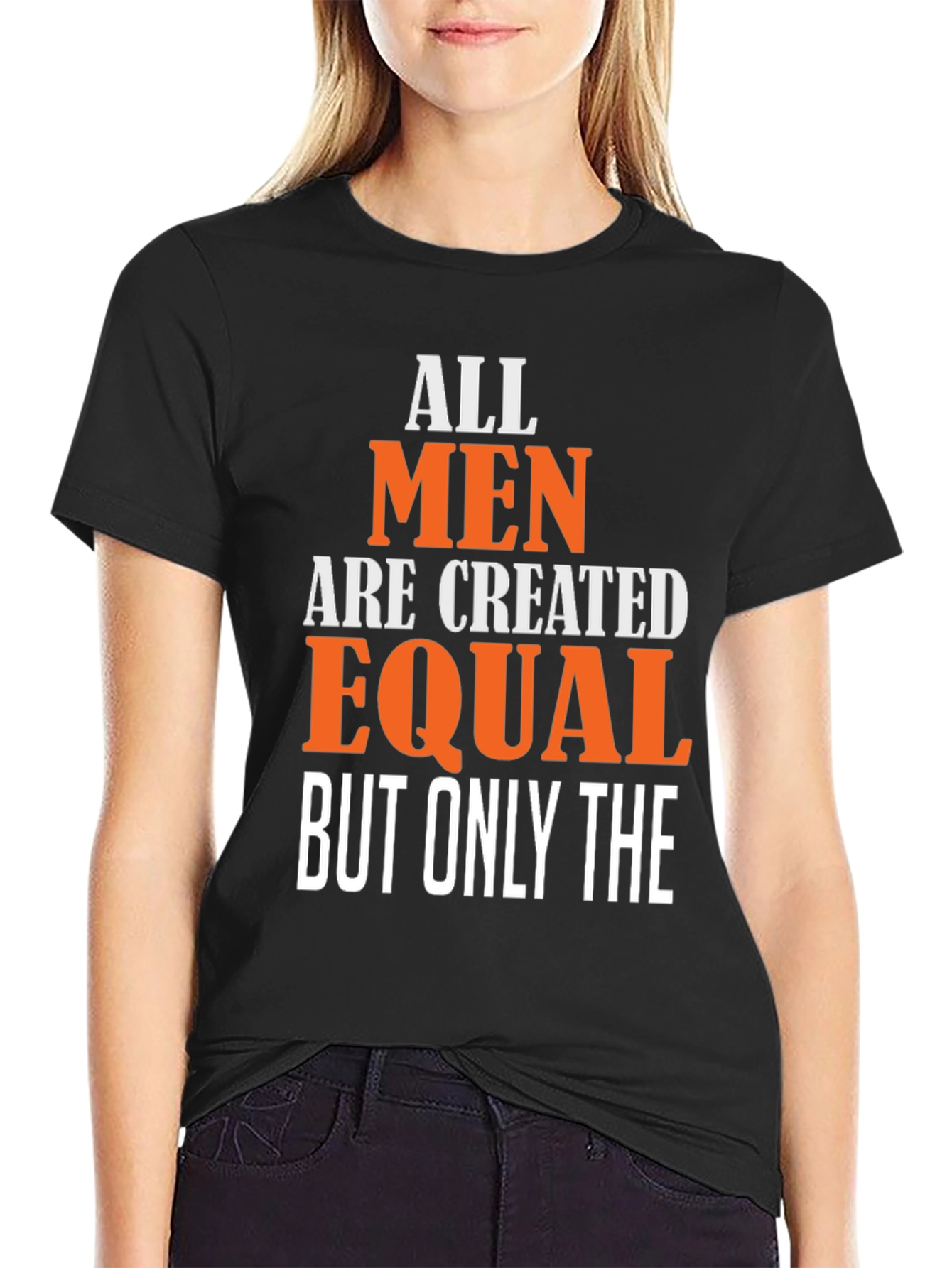 Black All Men Are Created Equal Graphic Tee view 2