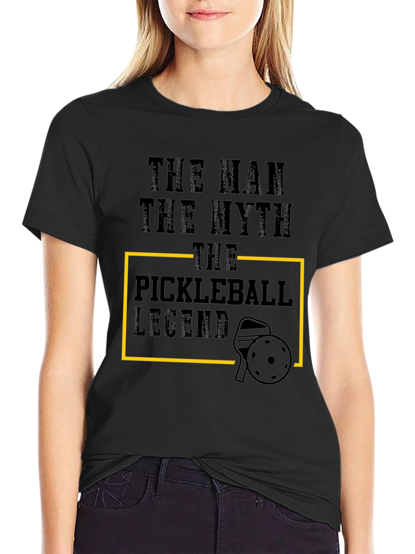 Black The Pickleball Legend Tee - Man, Myth, Legend! view 2