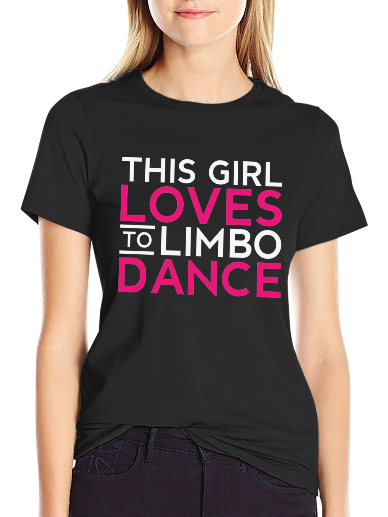 Black This Girl Loves Limbo Dance Black T-Shirt view 2