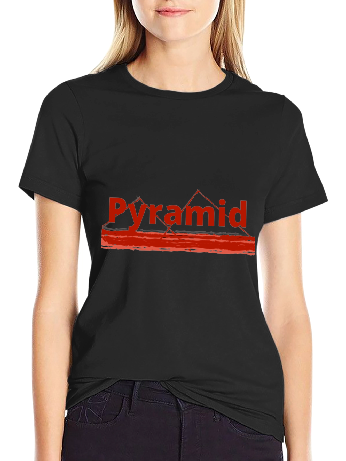 Black Pyramid Graphic Tee - Men's Black T-Shirt view 2
