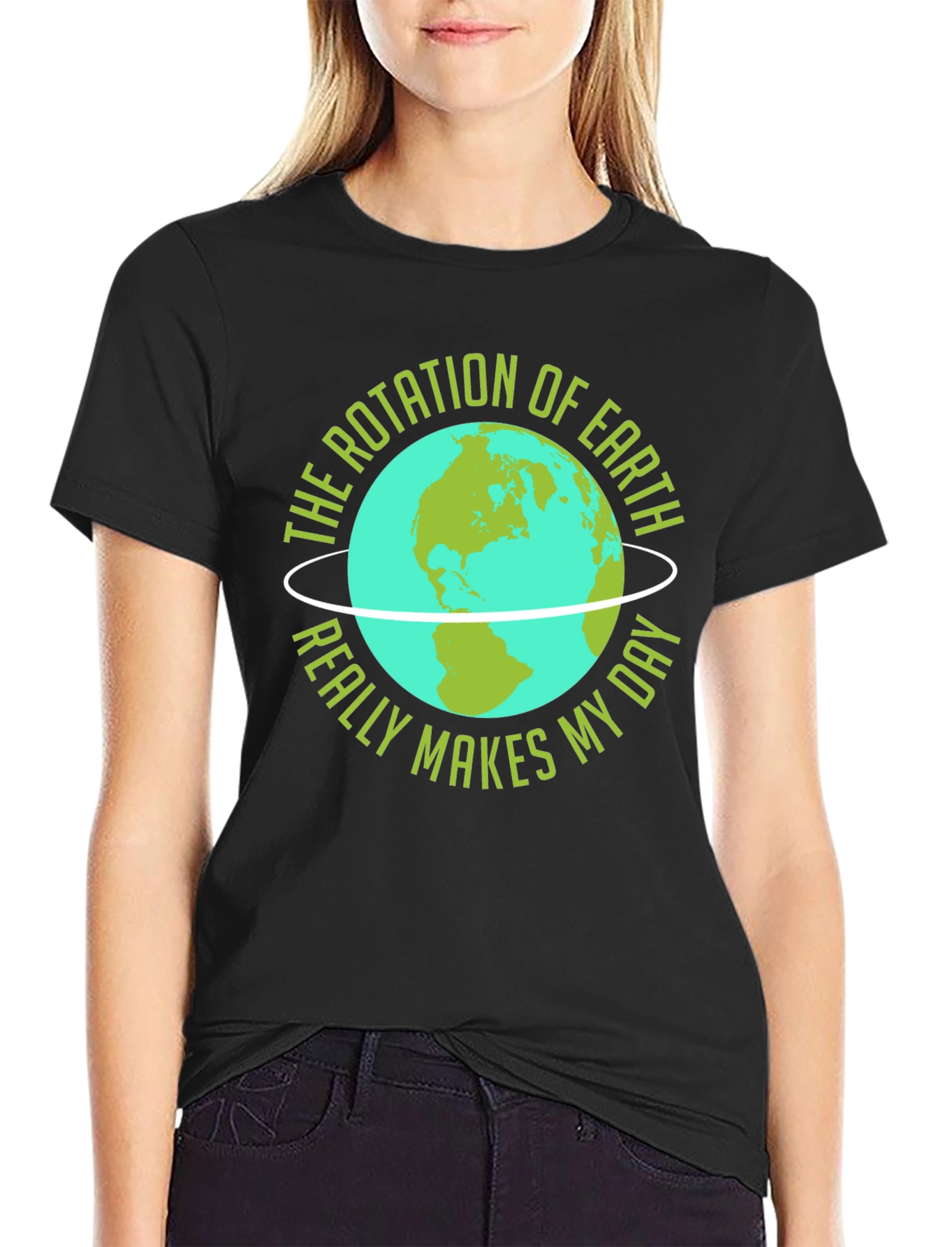 Black Earth Rotation T-Shirt - Makes My Day! view 2