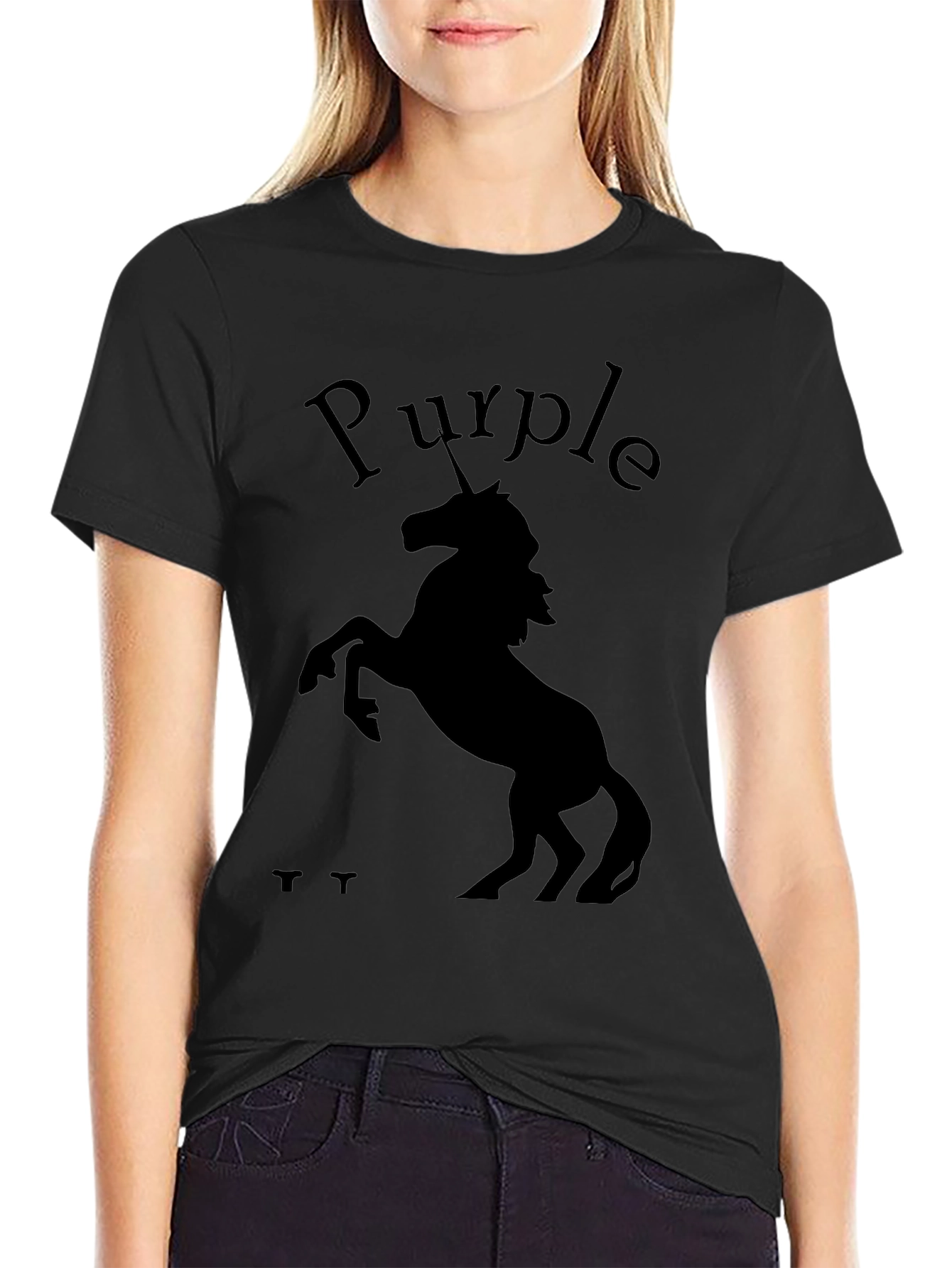 Black Black Unicorn Graphic Tee view 2