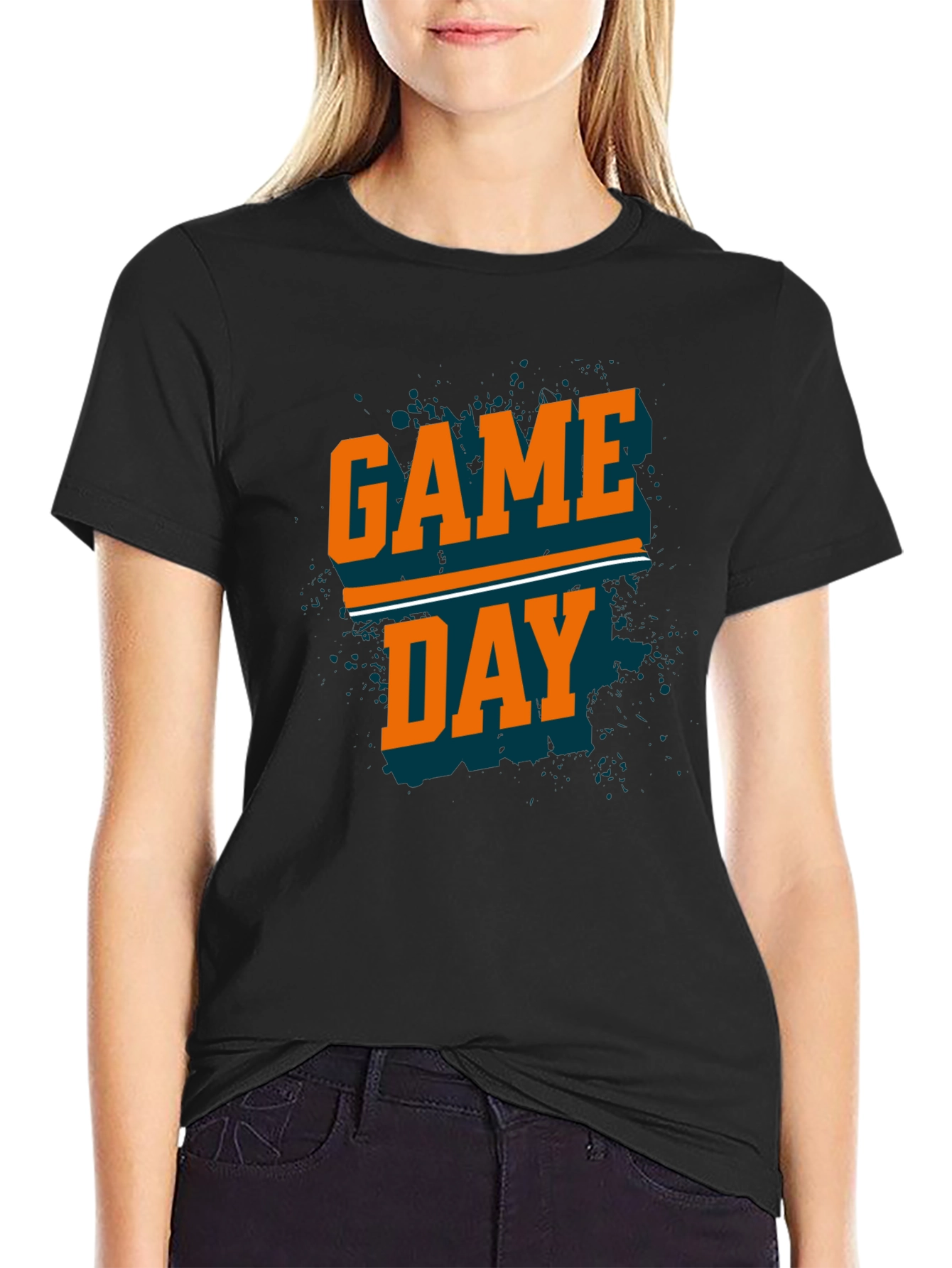 Black Game Day T-Shirt - Black view 2