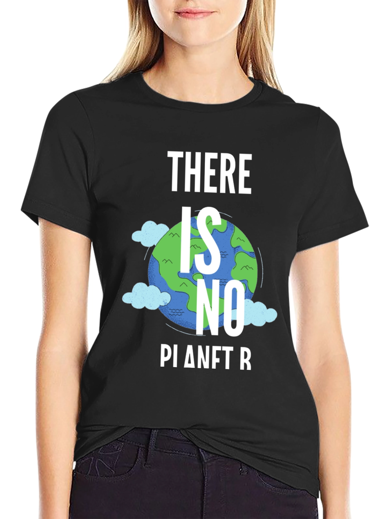 Black There Is No Planet B Graphic Tee view 2