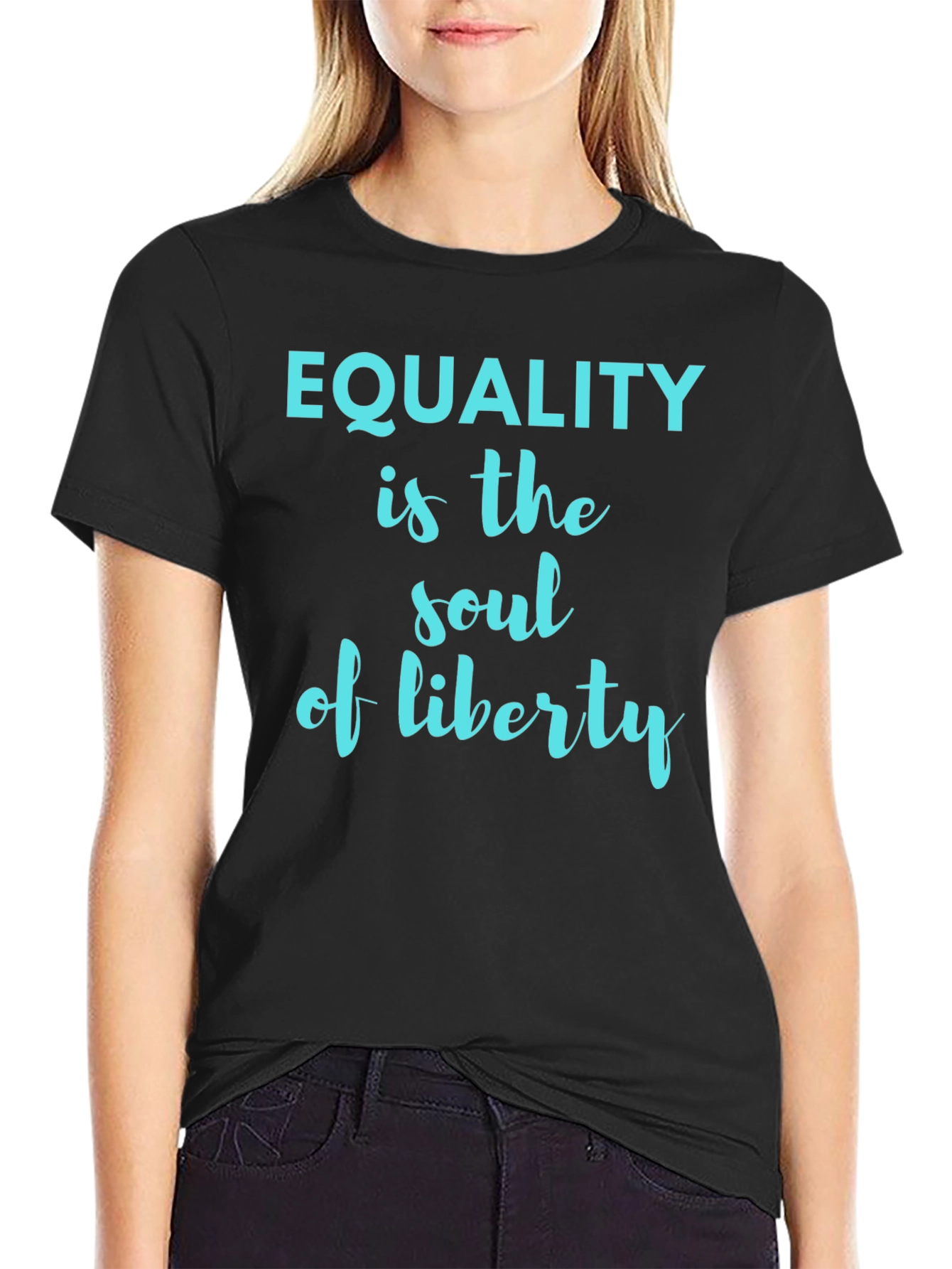 Black Equality is the Soul of Liberty Graphic Tee view 2