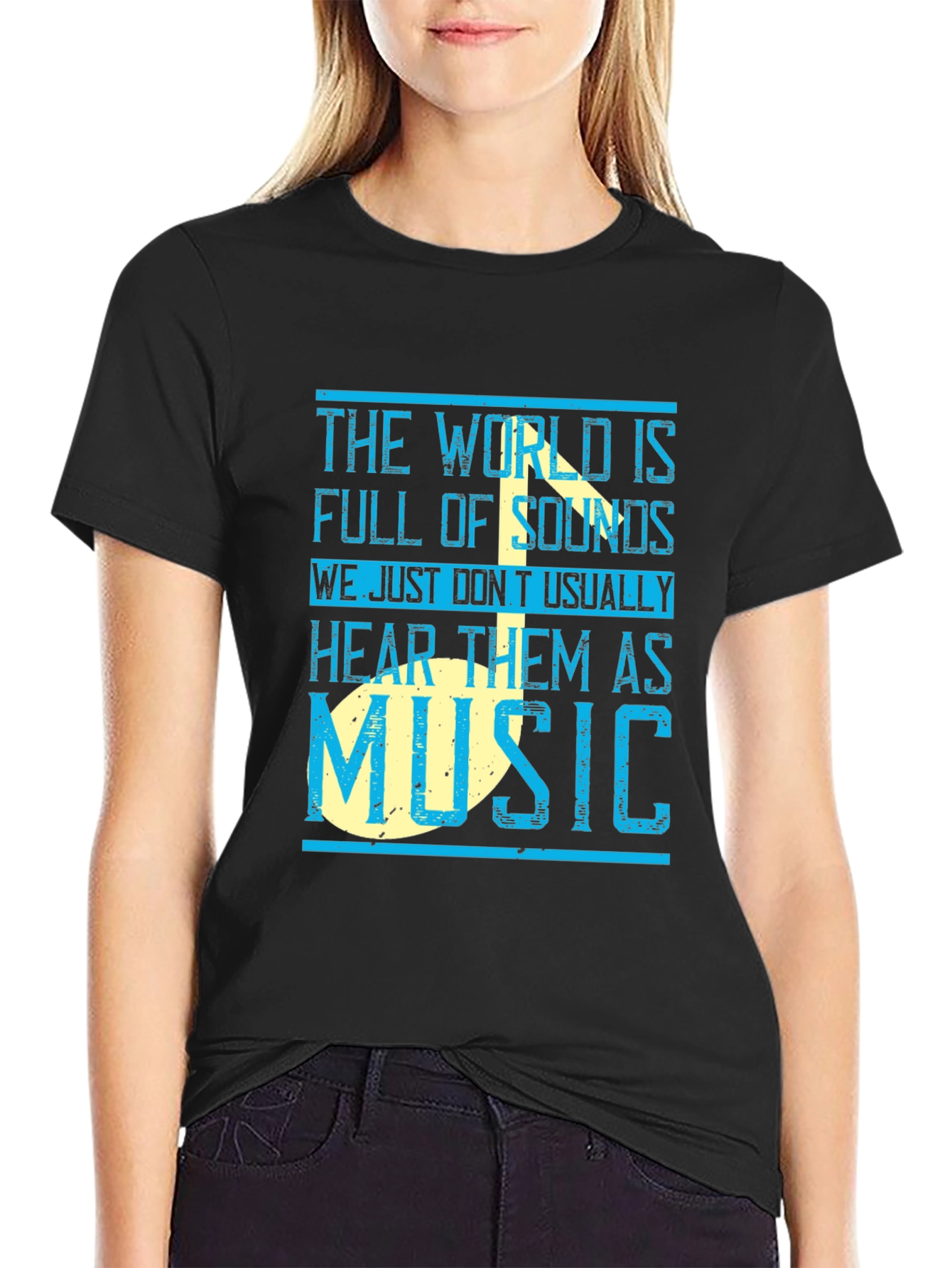 Black Music Lover T-Shirt: The World is Full of Sounds view 2