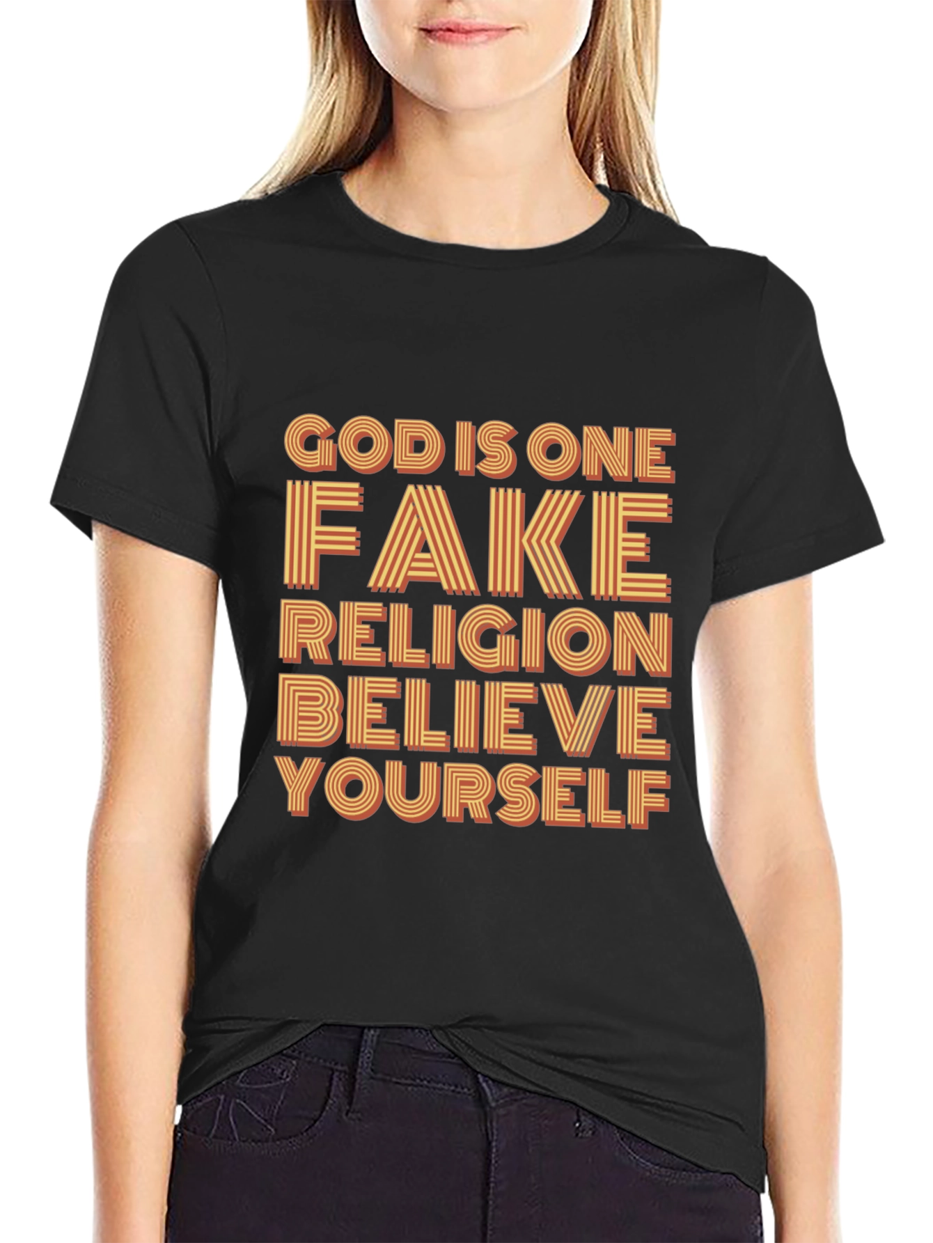Black God is One T-Shirt Believe Yourself Tee view 2