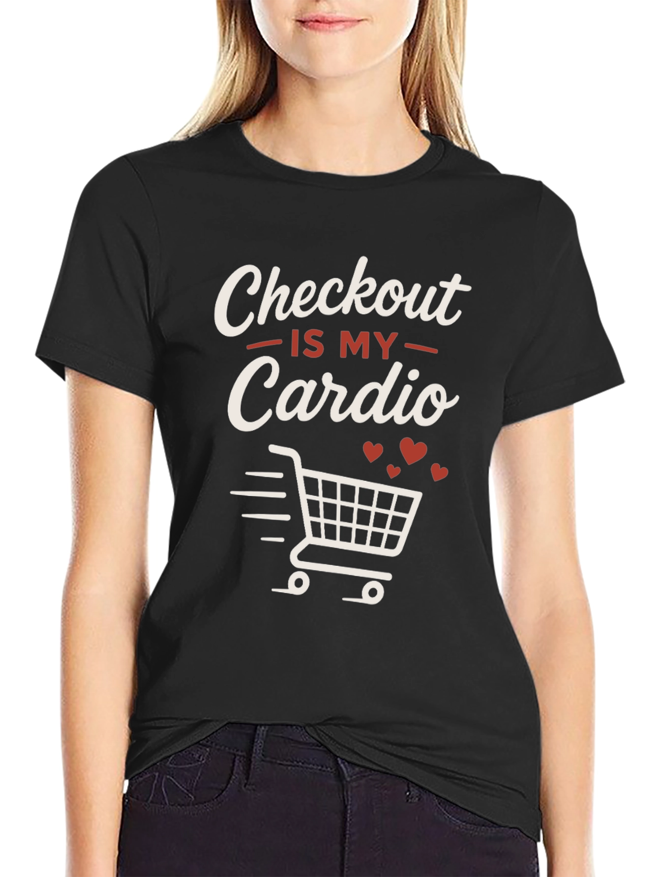 Black Checkout is My Cardio Graphic Tee view 2