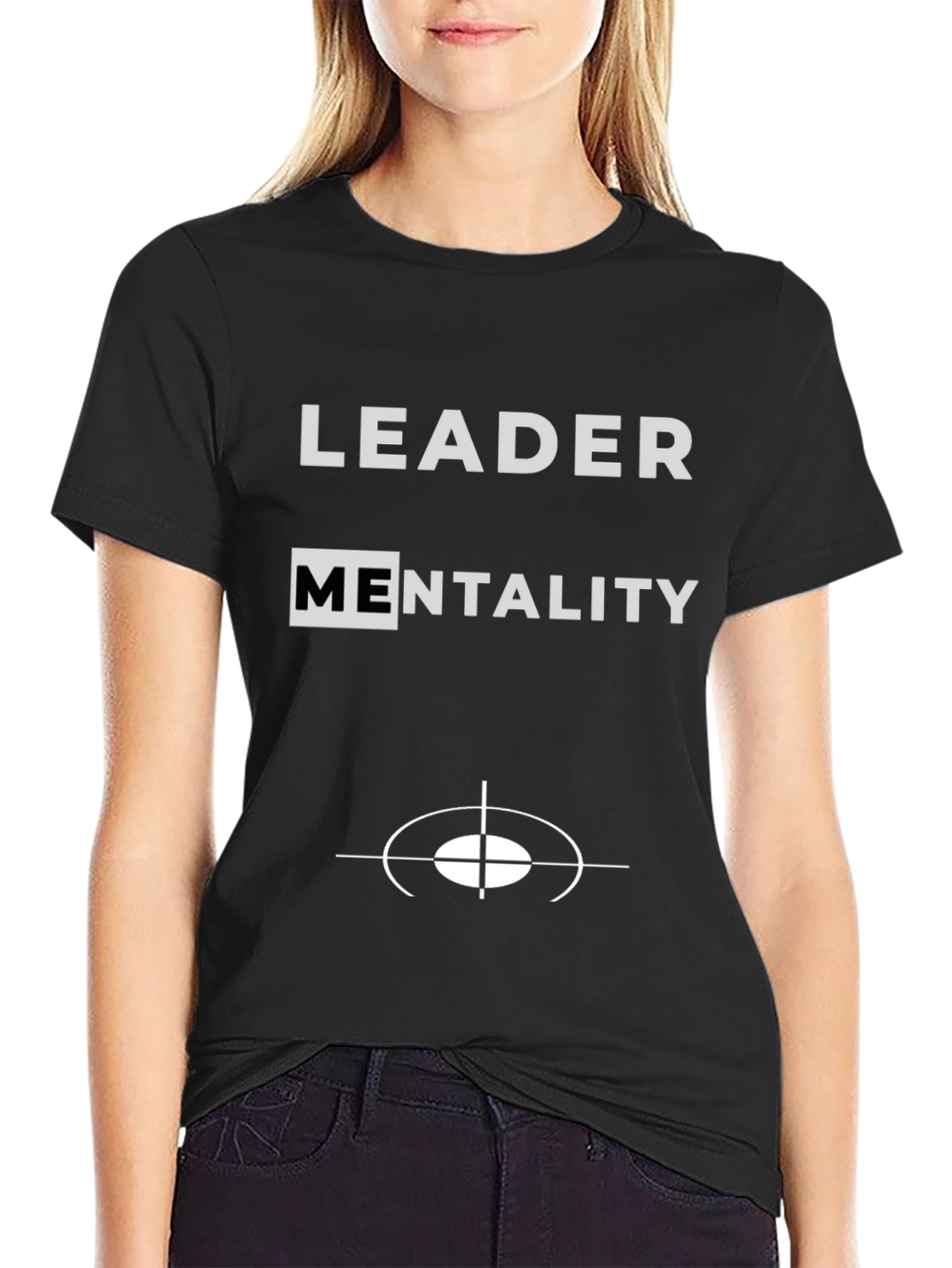 Black Leader Mentality T-Shirt - Black Graphic Tee view 2