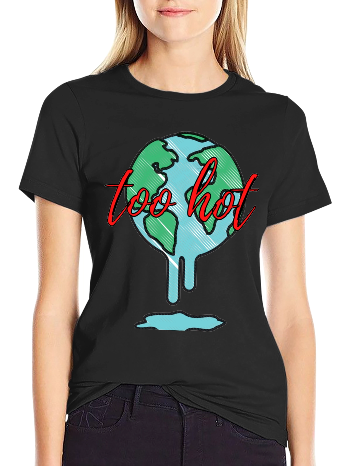 Too Hot Graphic Tee - Global Warming Awareness Shirt - 2