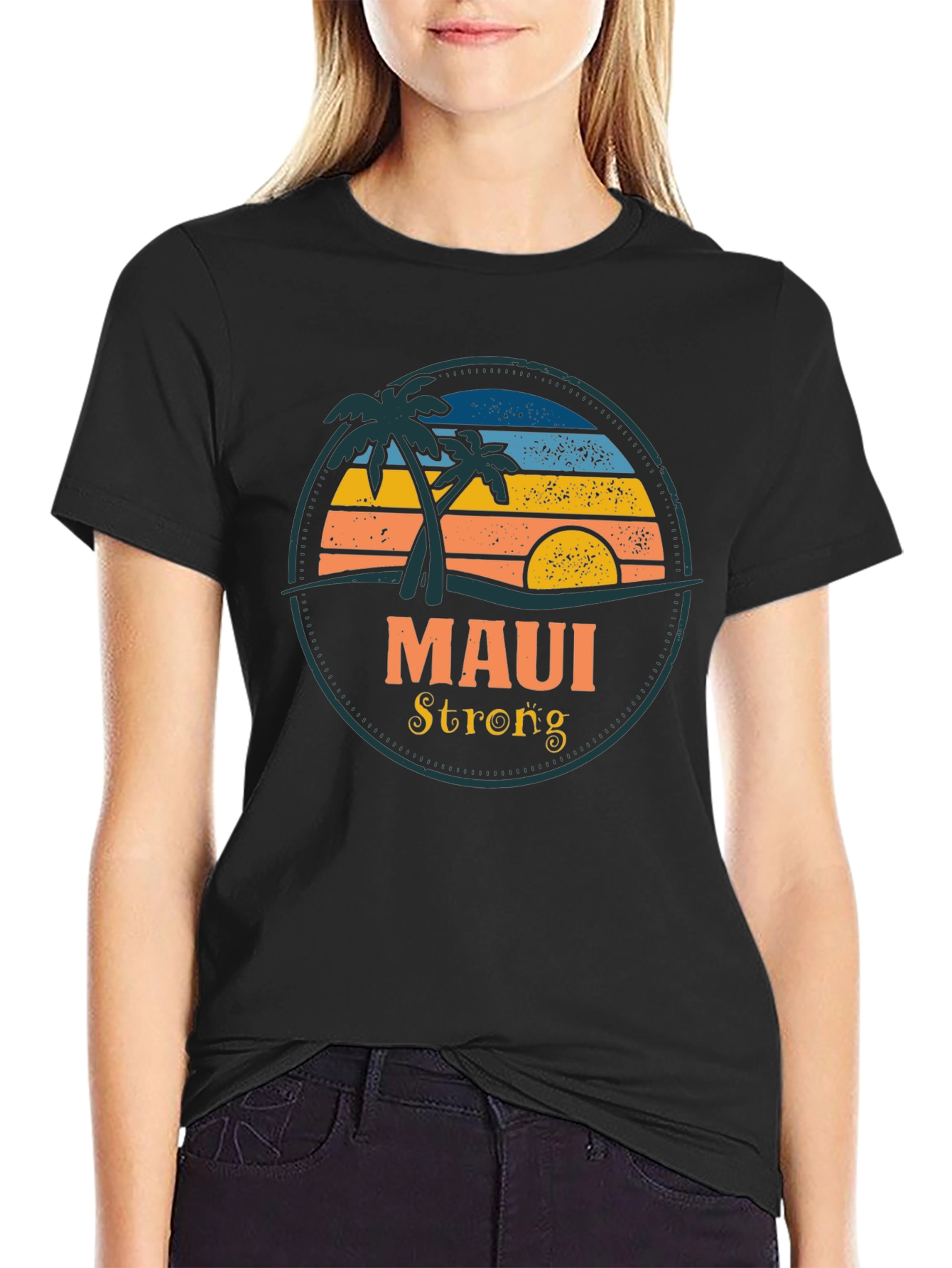 Black Maui Strong Graphic Tee - Island Vibes view 2