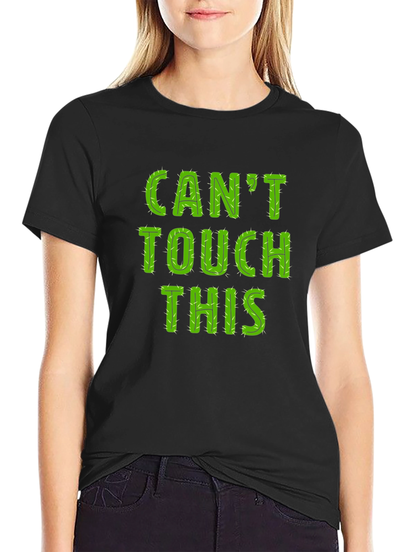 Black Can't Touch This Cactus Tee view 2