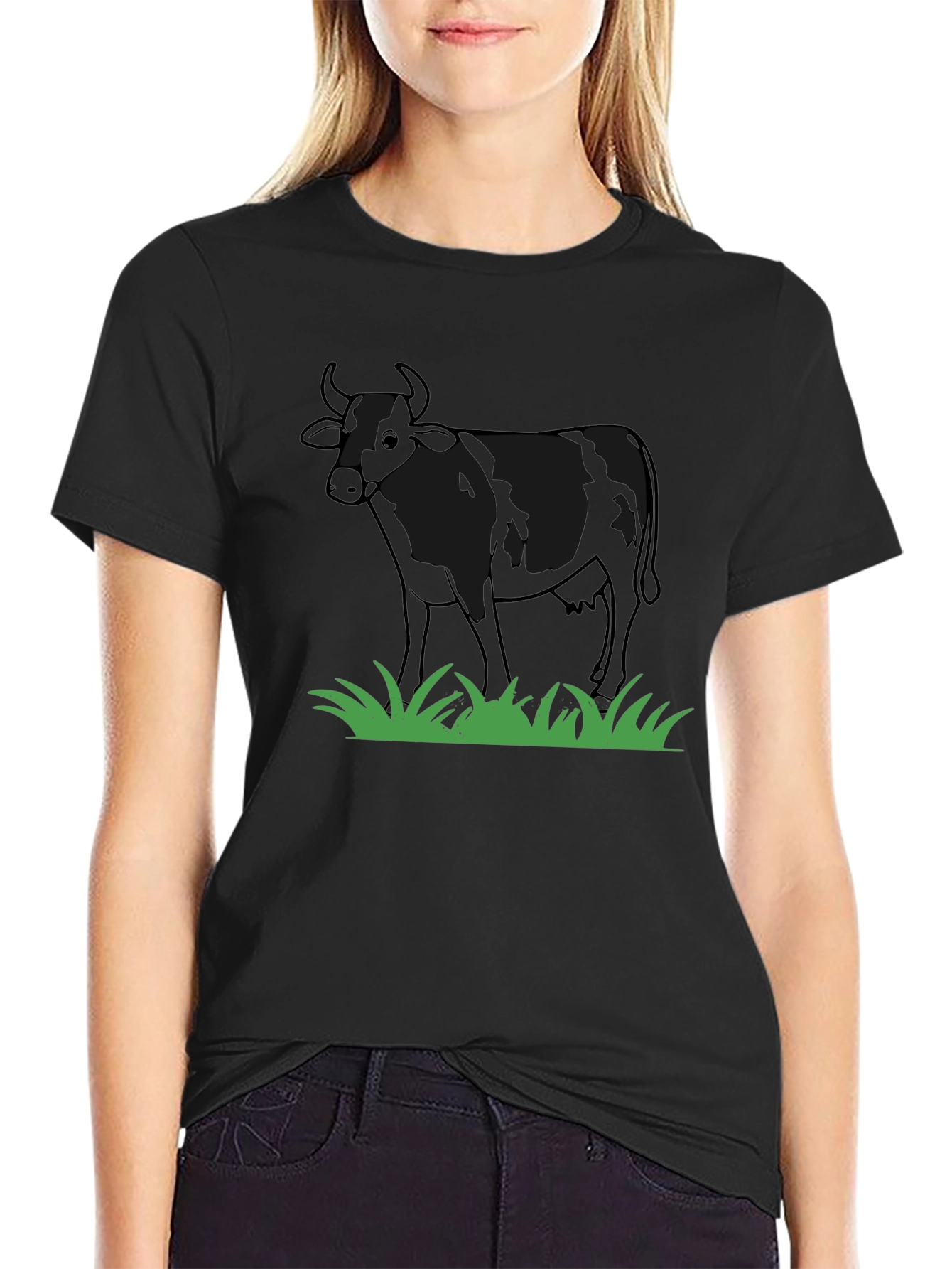 Black Cow Graphic T-Shirt - Black view 2