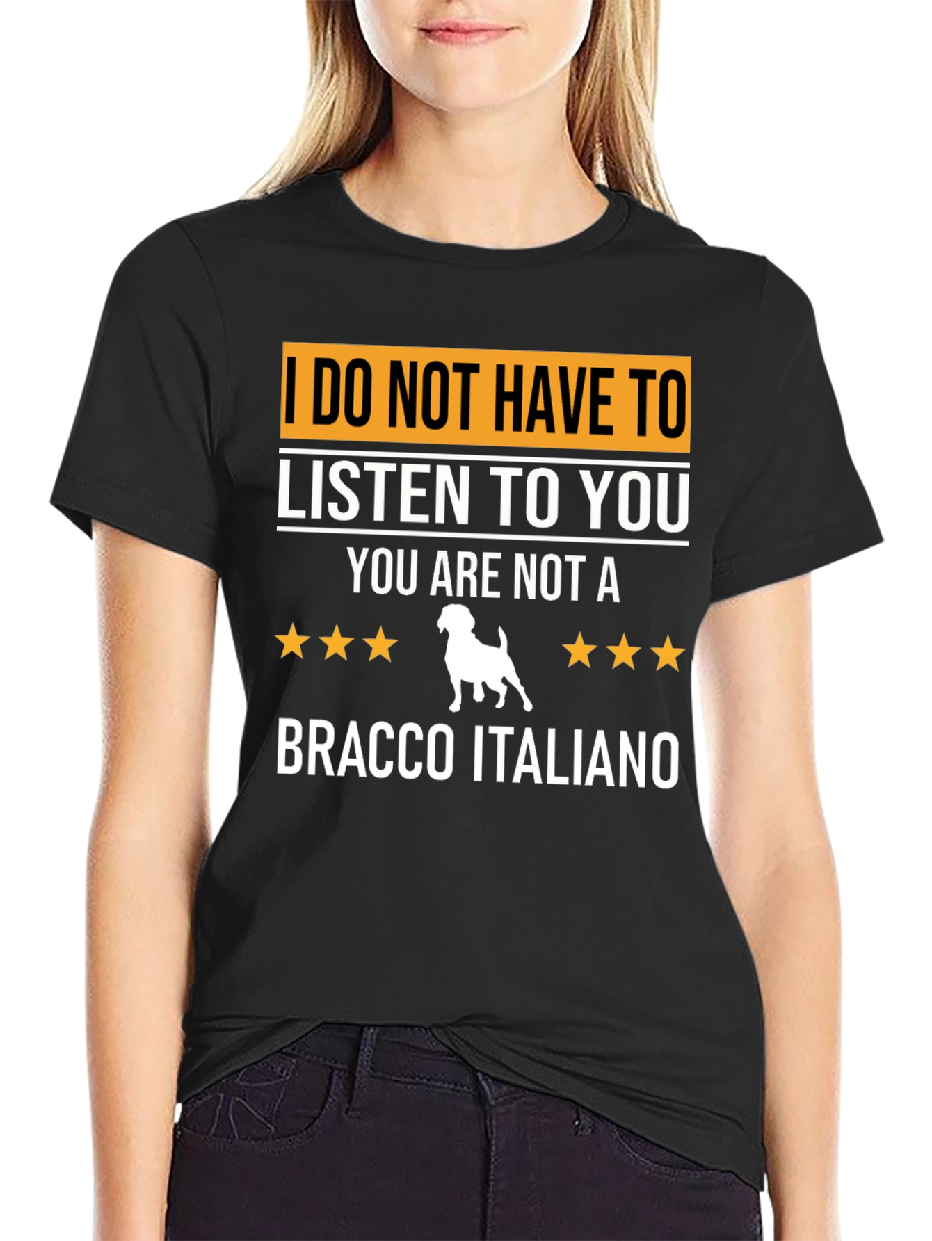 Black Bracco Italiano Dog T-Shirt - Funny Dog Lover Tee view 2