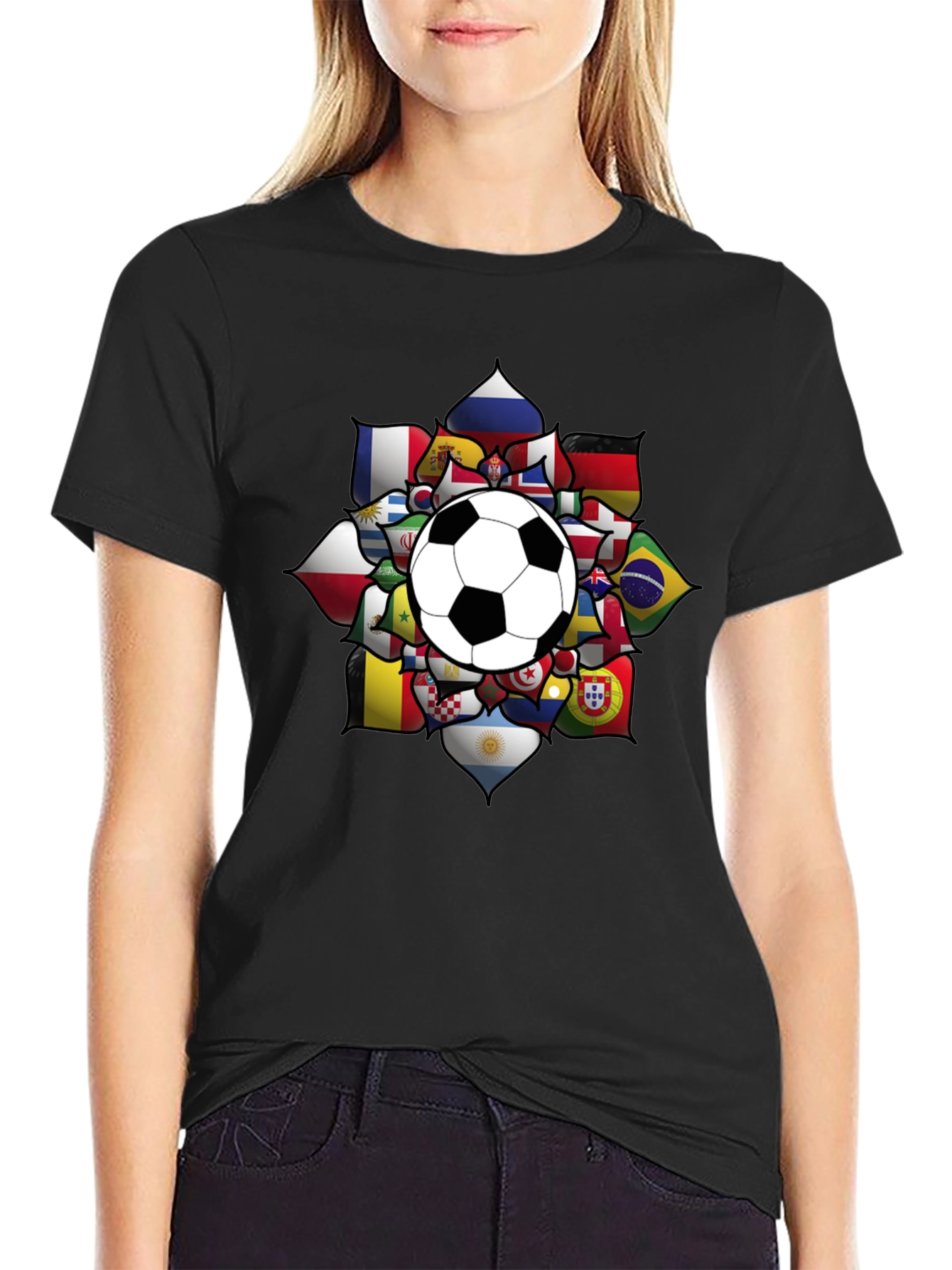 World Cup Soccer Ball Flags Graphic Tee - 2
