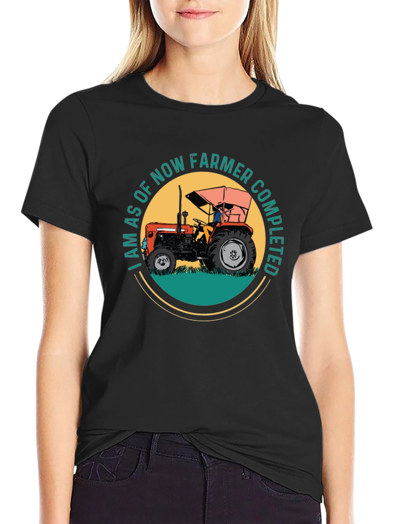 Black Farmer Completed T-Shirt - Black view 2