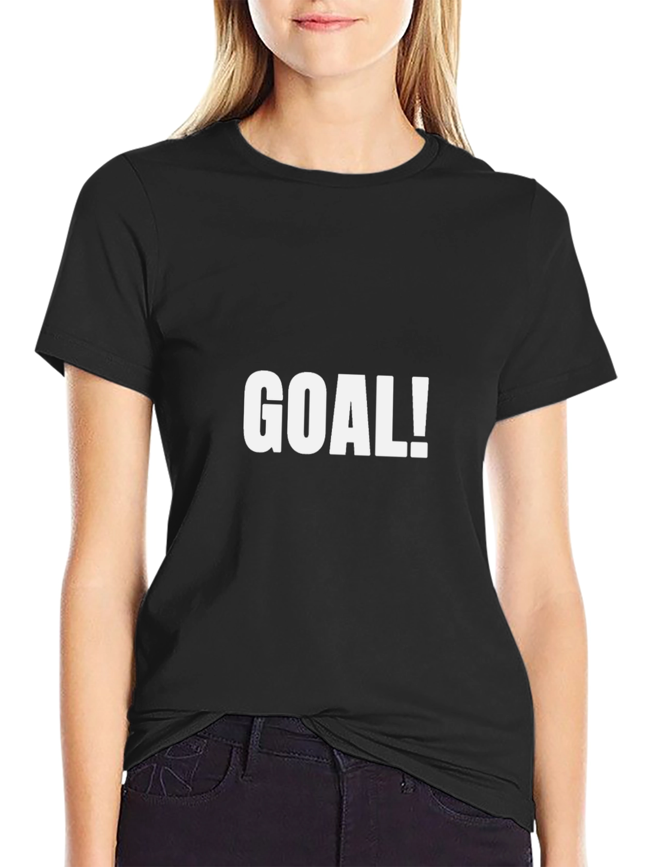 Black Goal! Black T-Shirt view 2