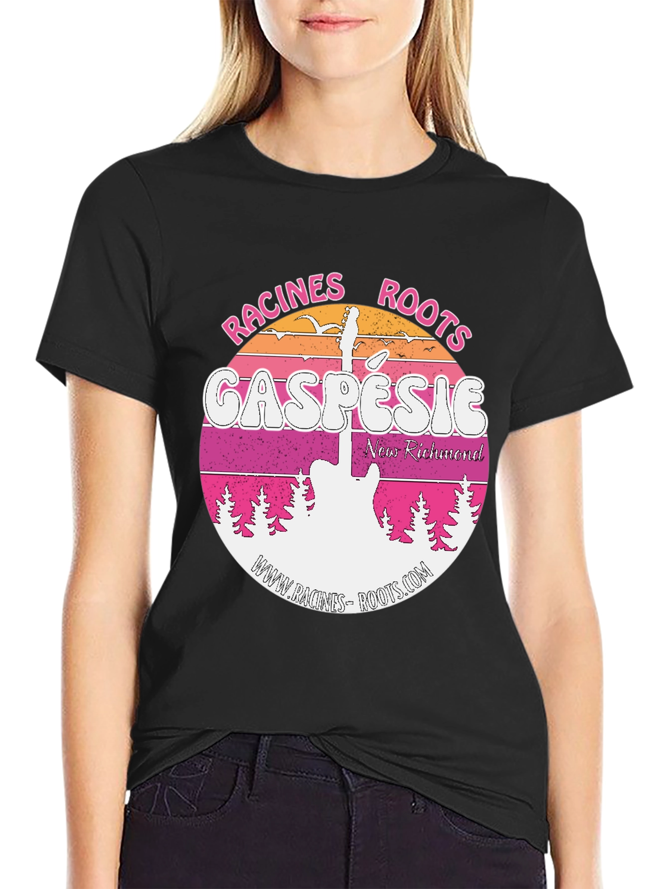 Black Racines Roots Gaspesie Black T-Shirt view 2