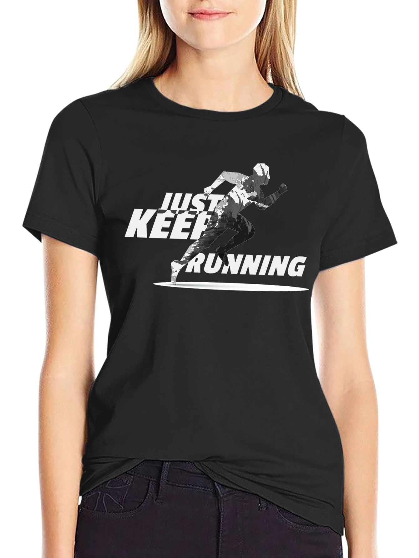 Just Keep Running Graphic Tee - Sport & Fitness Shirt - 2