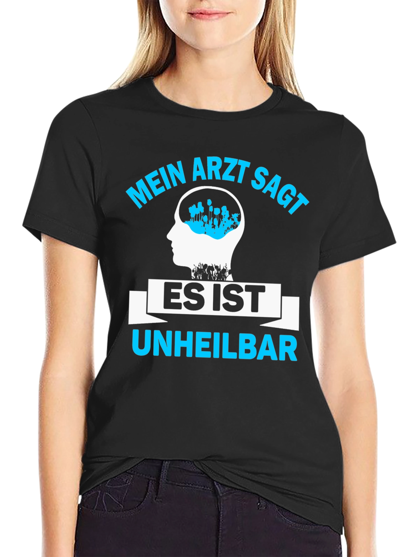 Black Mein Arzt Sagt Shirt - Incurable Fan T-Shirt view 2