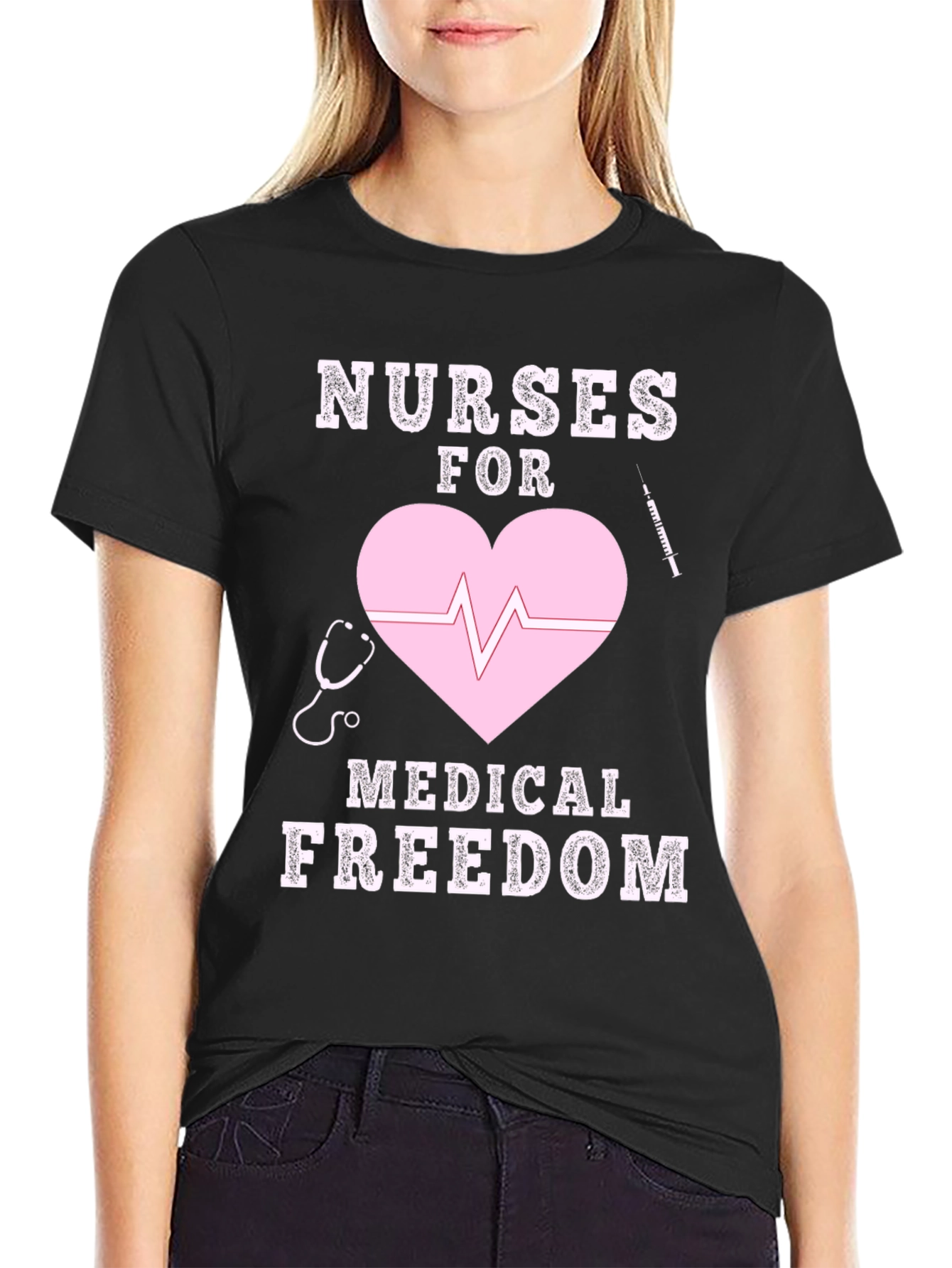 Black Nurses for Medical Freedom T-Shirt view 2