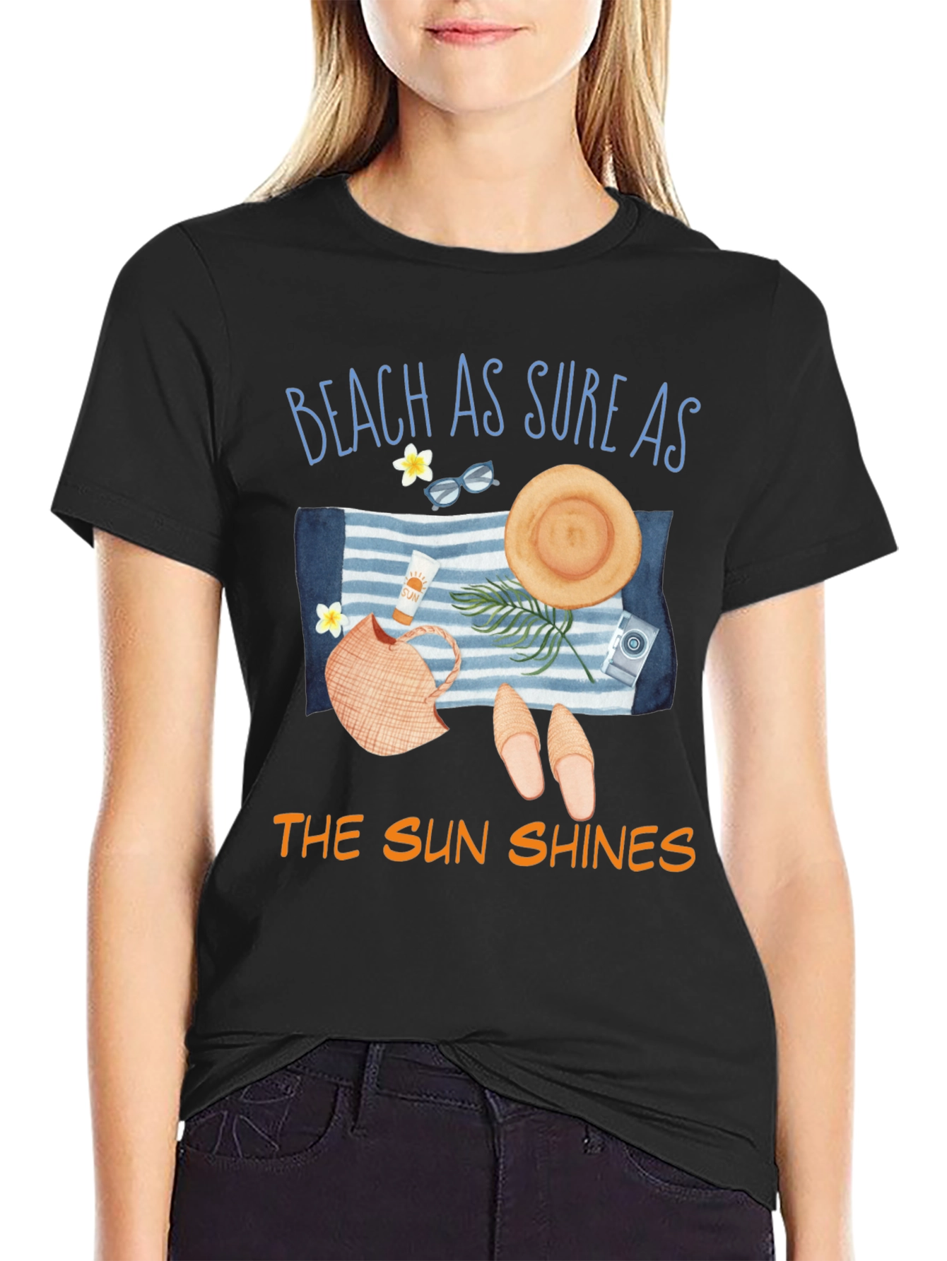 Black Beach As Sure As The Sun Shines Graphic T-Shirt view 2