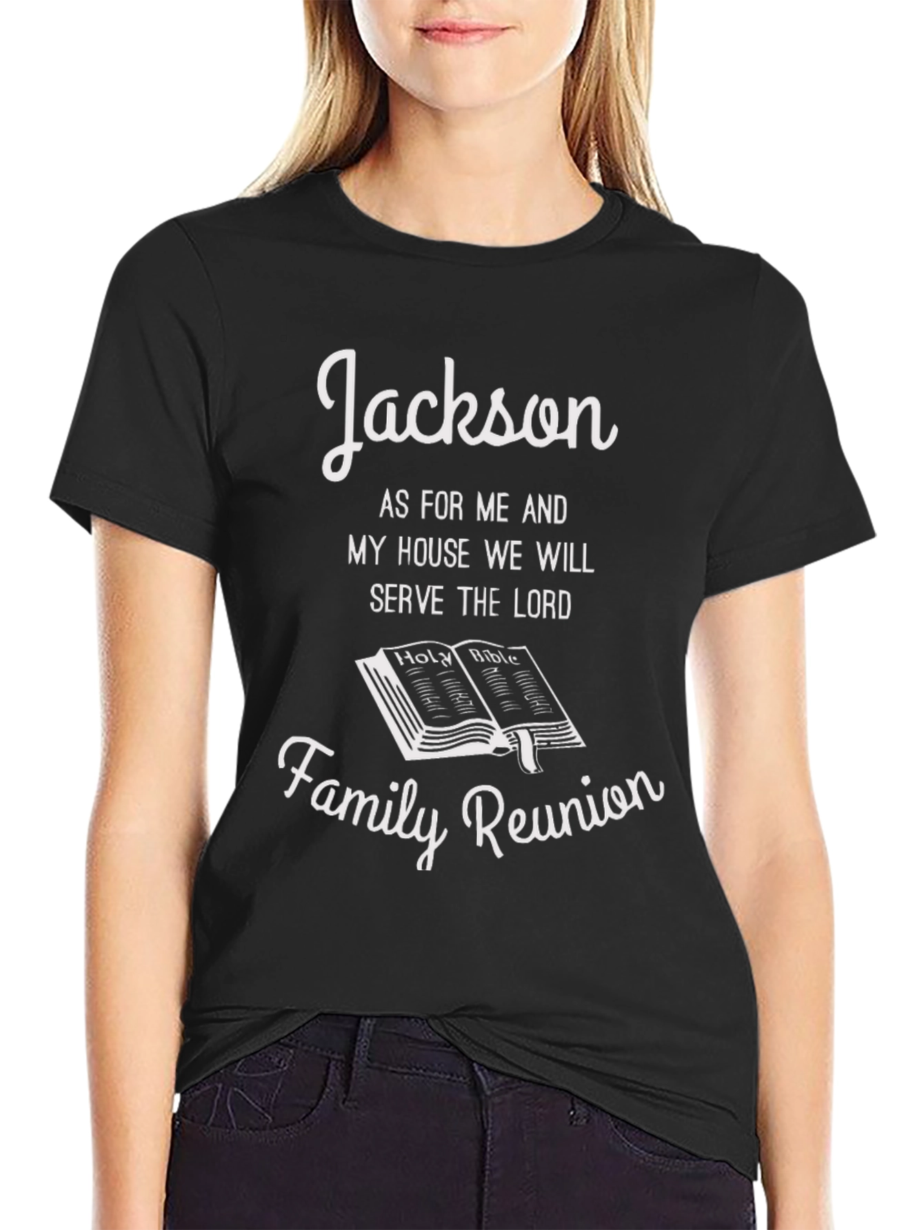 Black Jackson Family Reunion T-Shirt - Religious Bible Design view 2