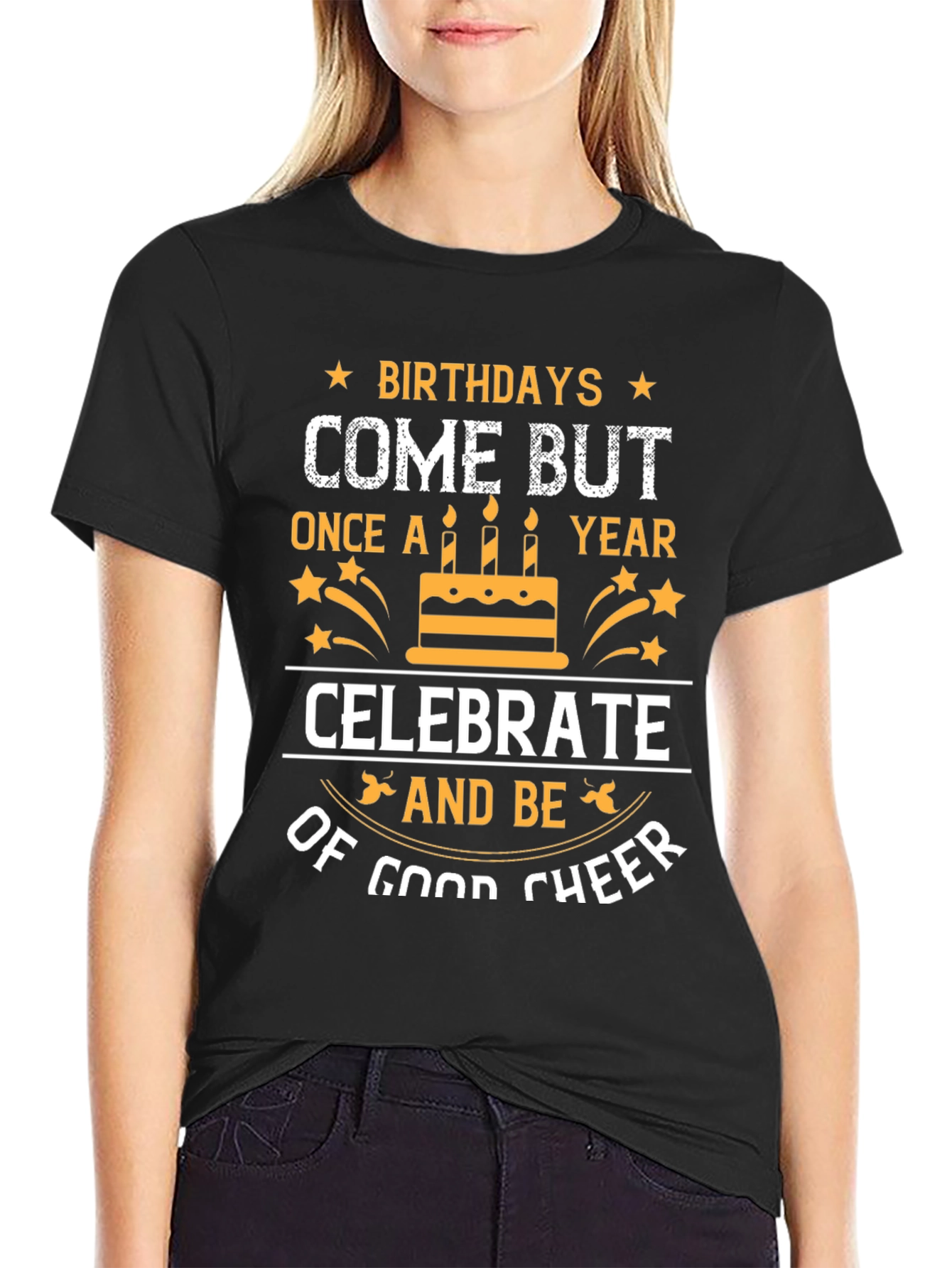 Black Birthday Celebration T-Shirt view 2
