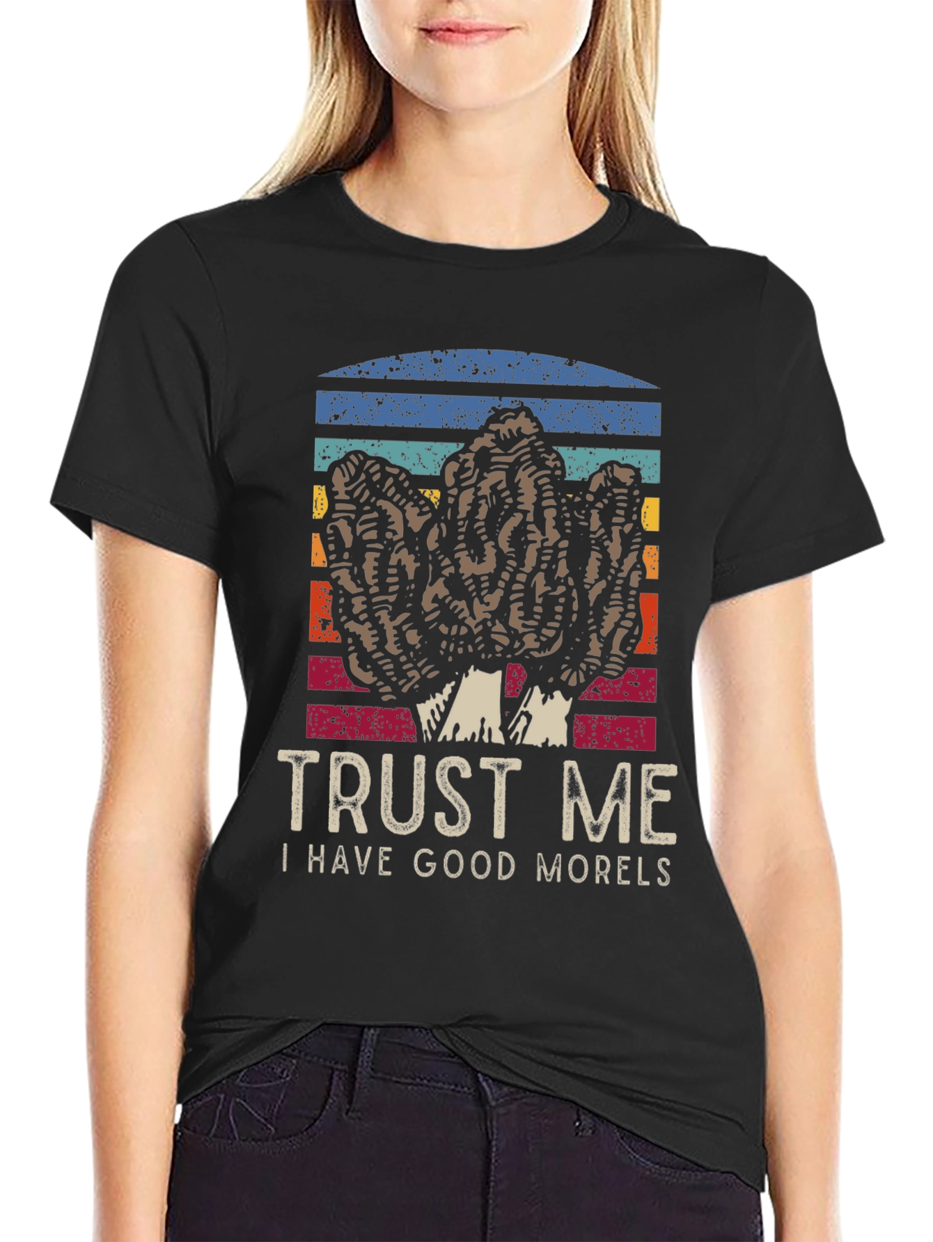 Black Trust Me I Have Good Morels T-Shirt view 2