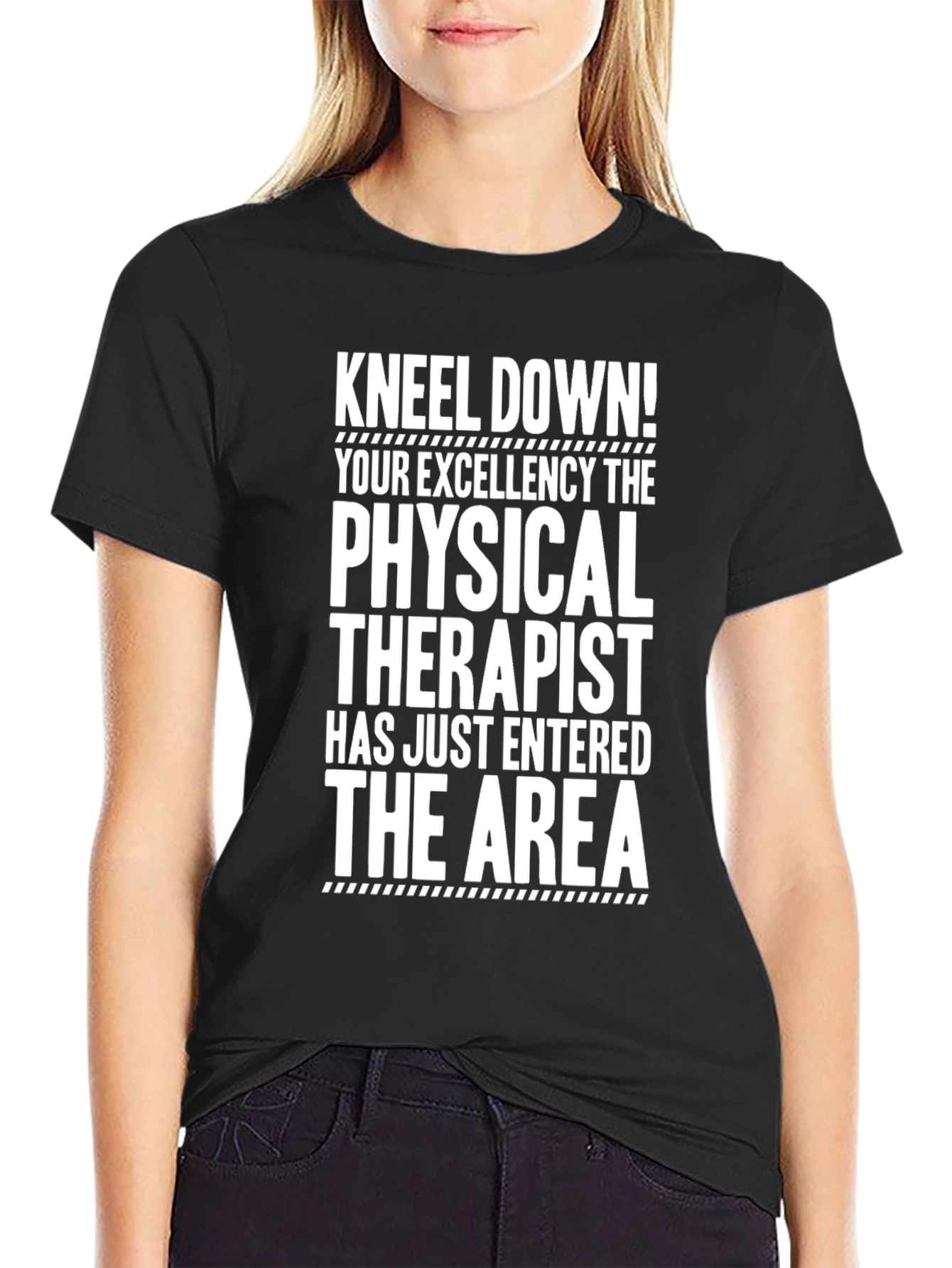 Black Physical Therapist Novelty Graphic Tee view 2