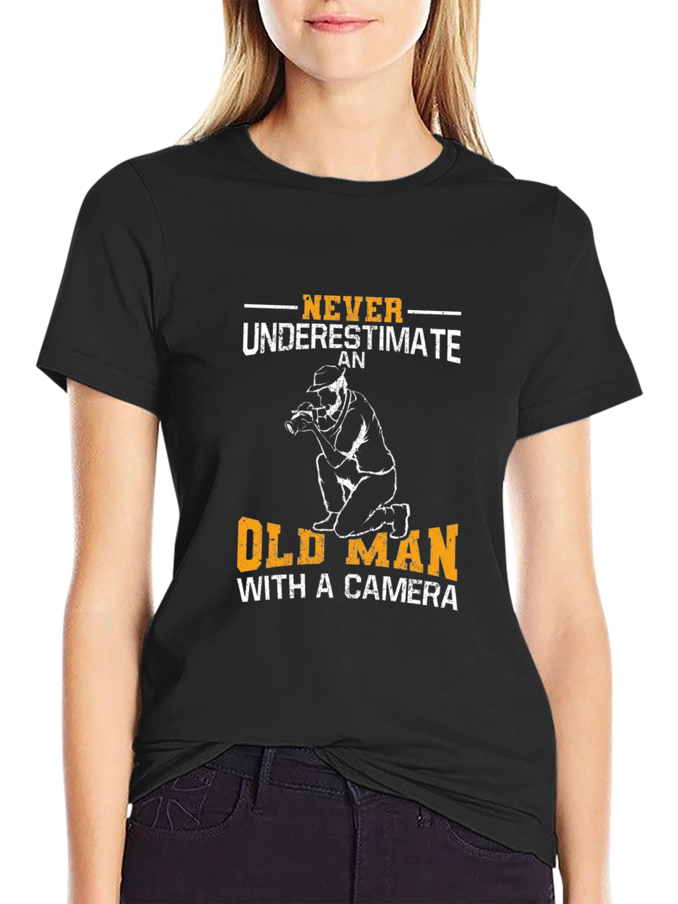 Old Man with Camera Graphic T-Shirt - 2