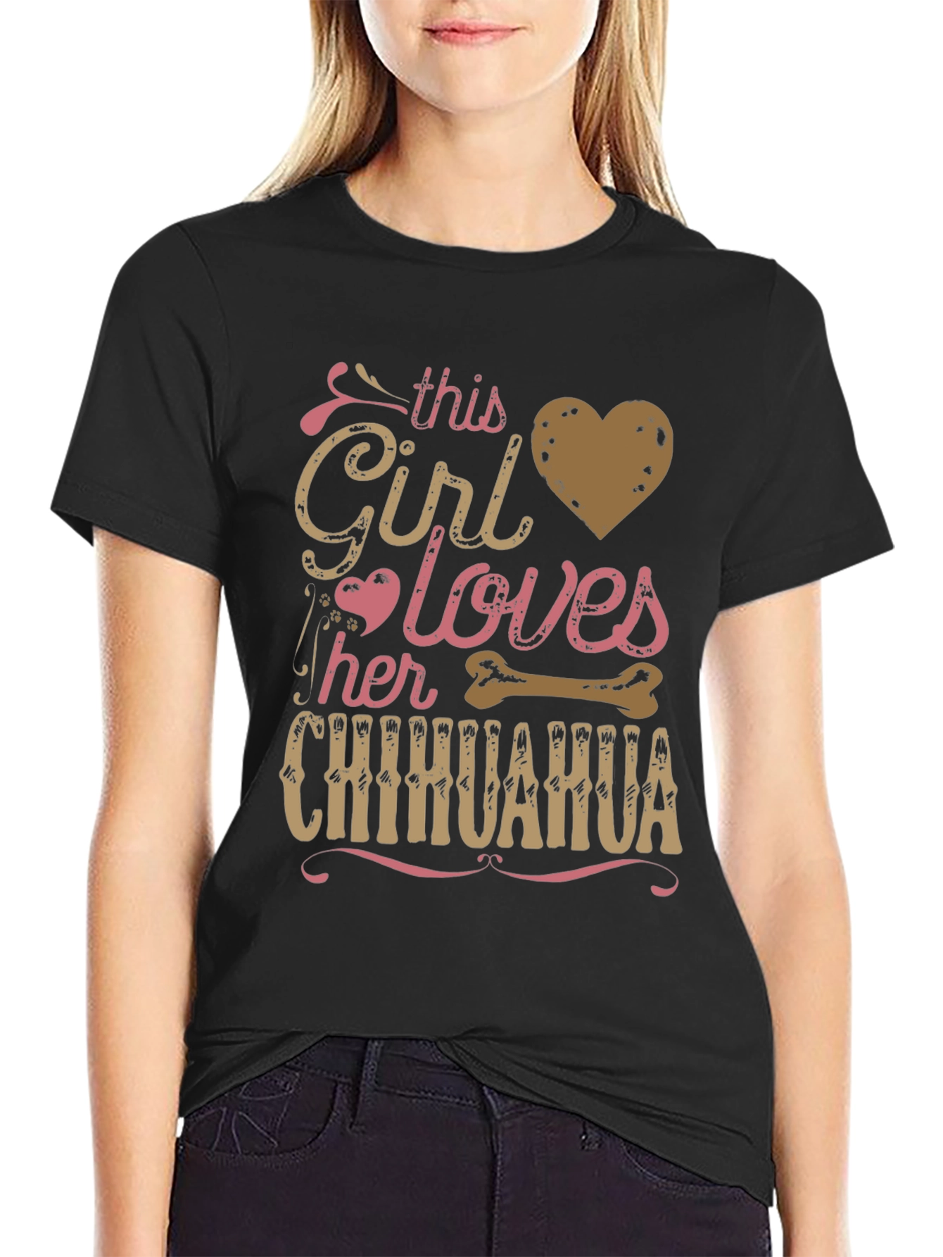 Girl Loves Chihuahua T-Shirt - Dog Lover Tee - 2