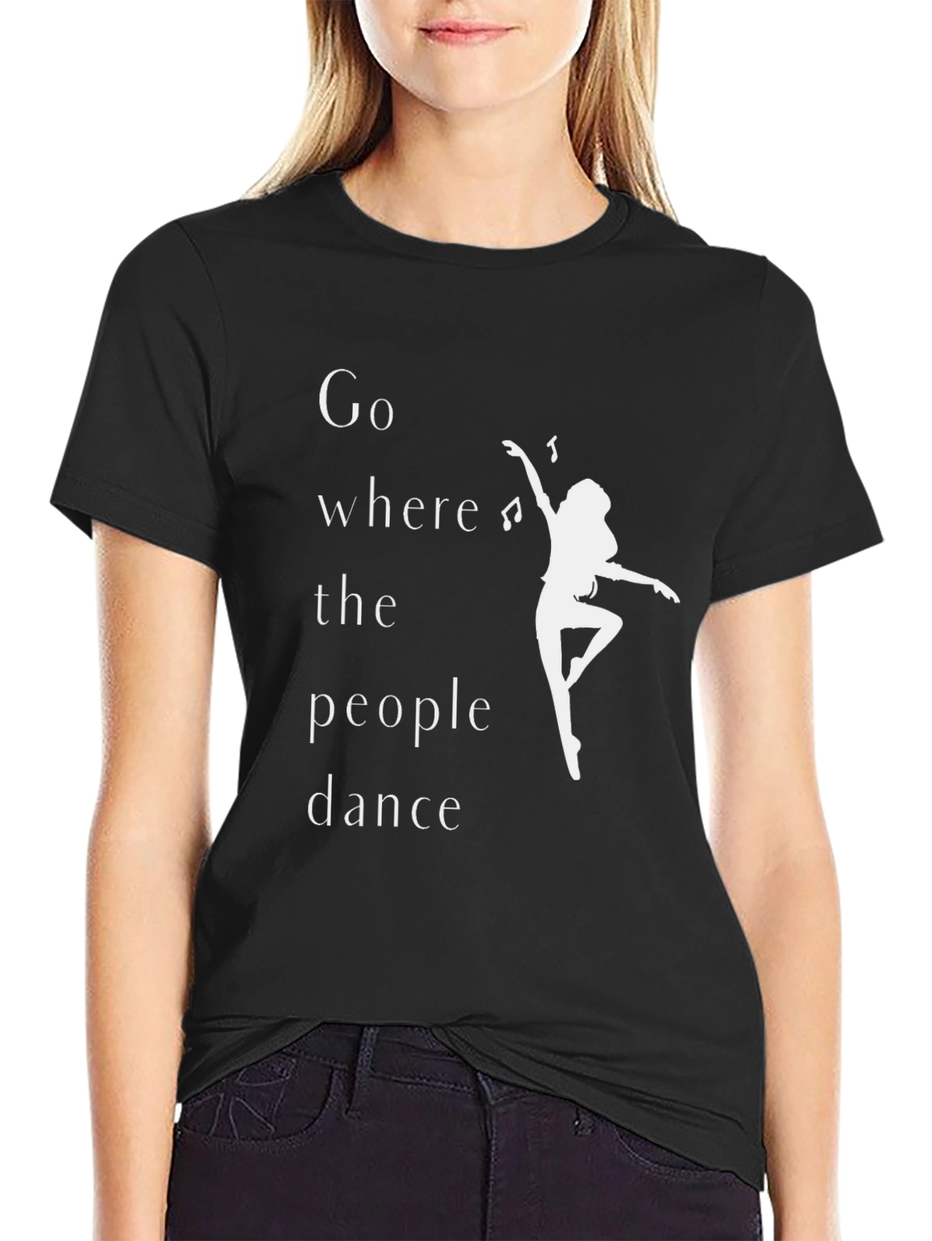 Black Dance Inspired Graphic Tee - Where the People Dance view 2