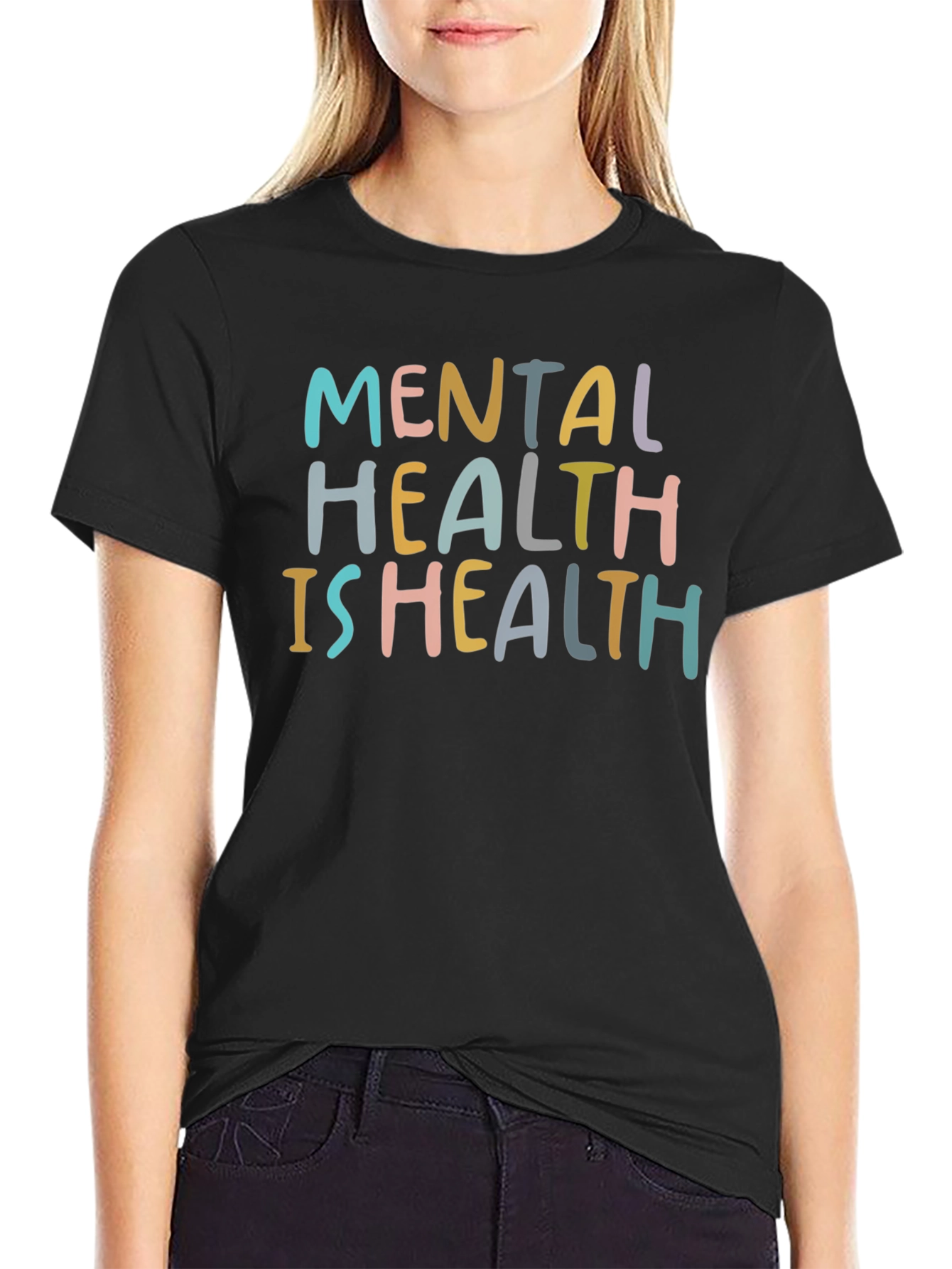 Black Mental Health is Health Graphic T-Shirt view 2