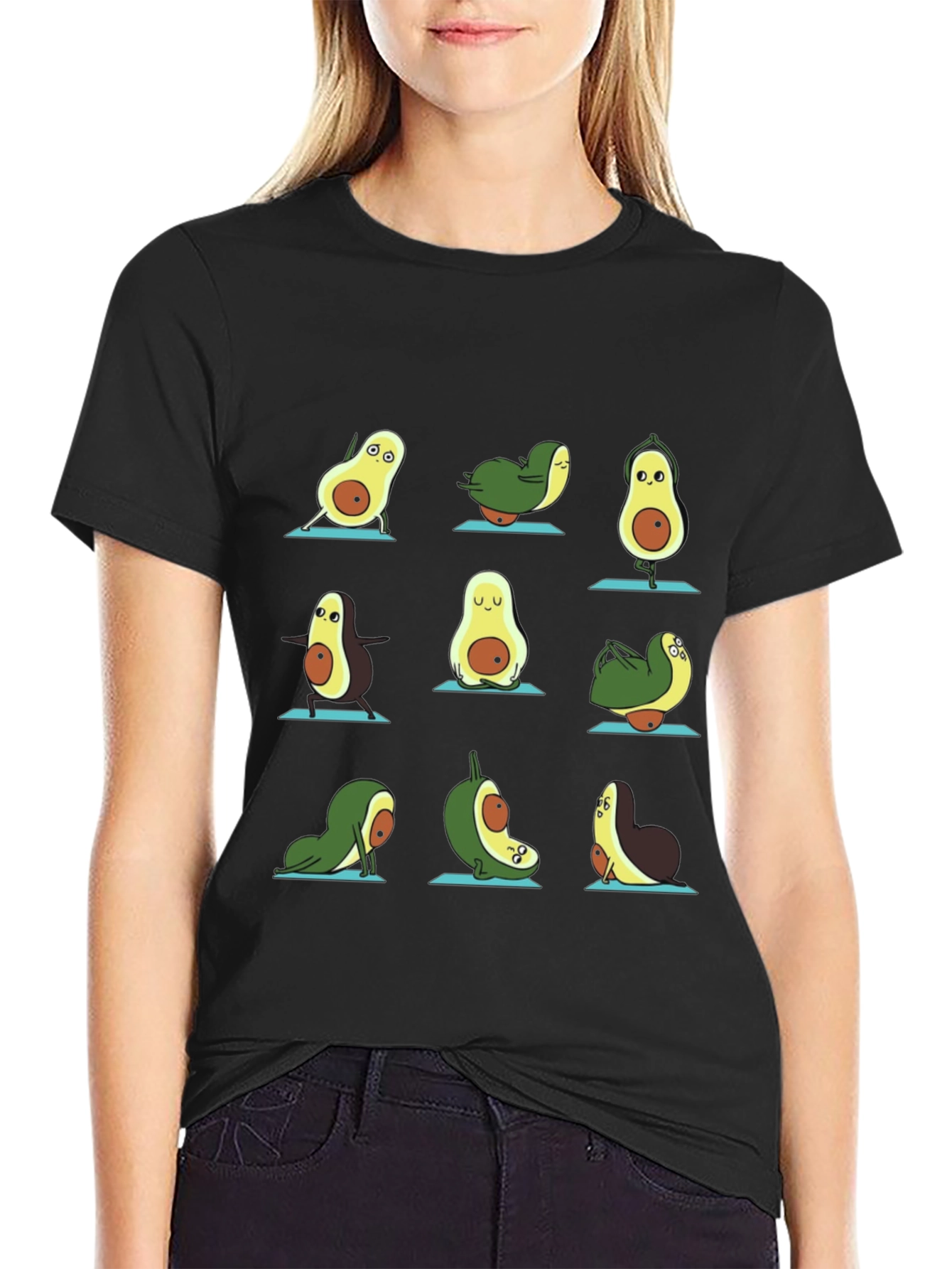 Black Avocado Yoga T-Shirt view 2
