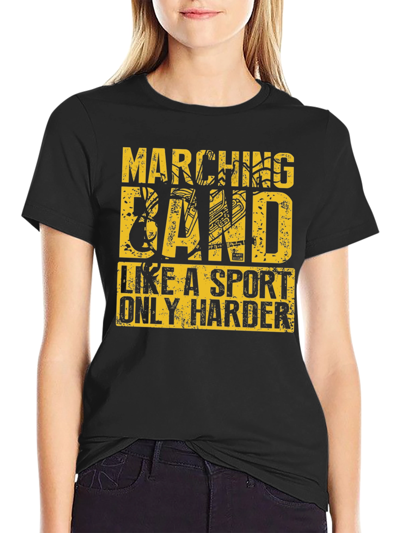 Black Marching Band is Like a Sport T-Shirt view 2