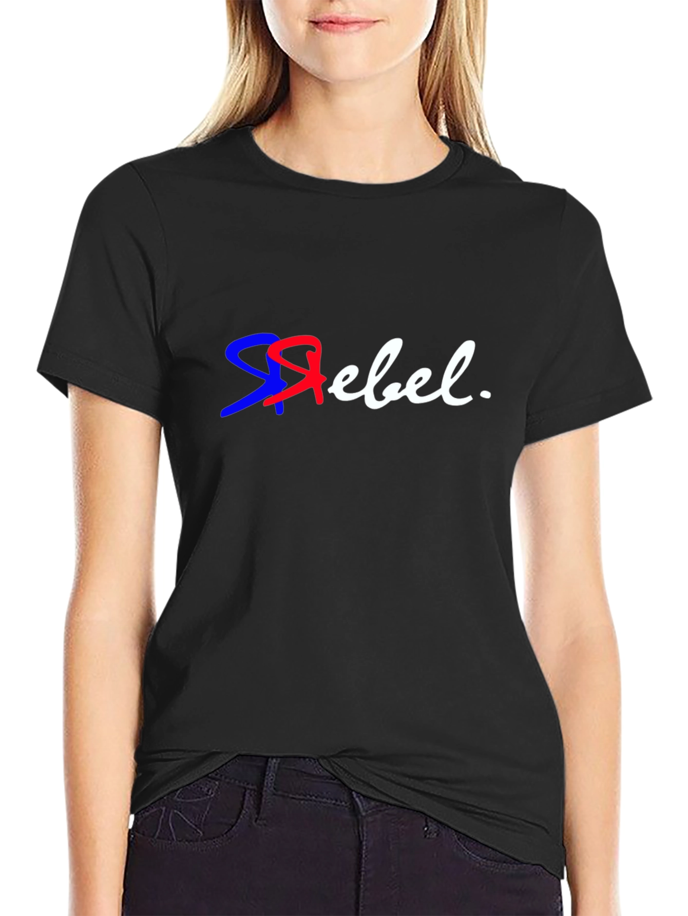 Black Rebel Graphic T-Shirt - Stylish Casual Wear view 2