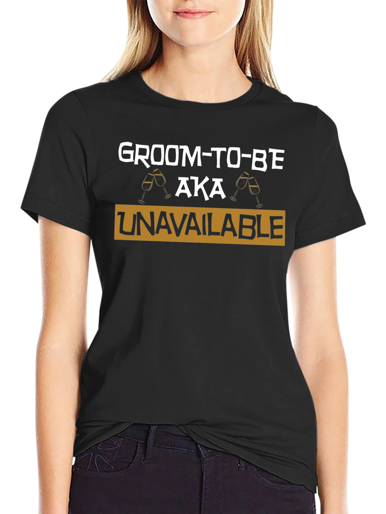 Black Groom-To-Be AKA Unavailable T-Shirt view 2