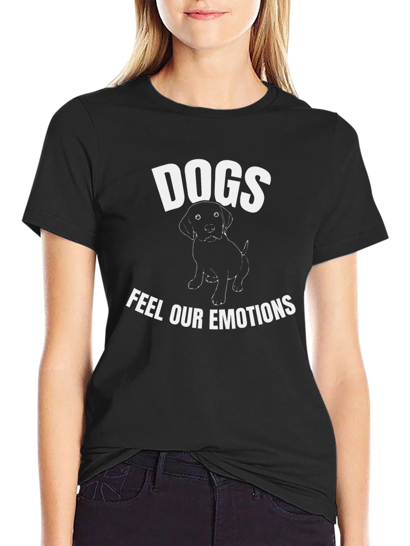 Black Dogs Feel Our Emotions Graphic Tee view 2