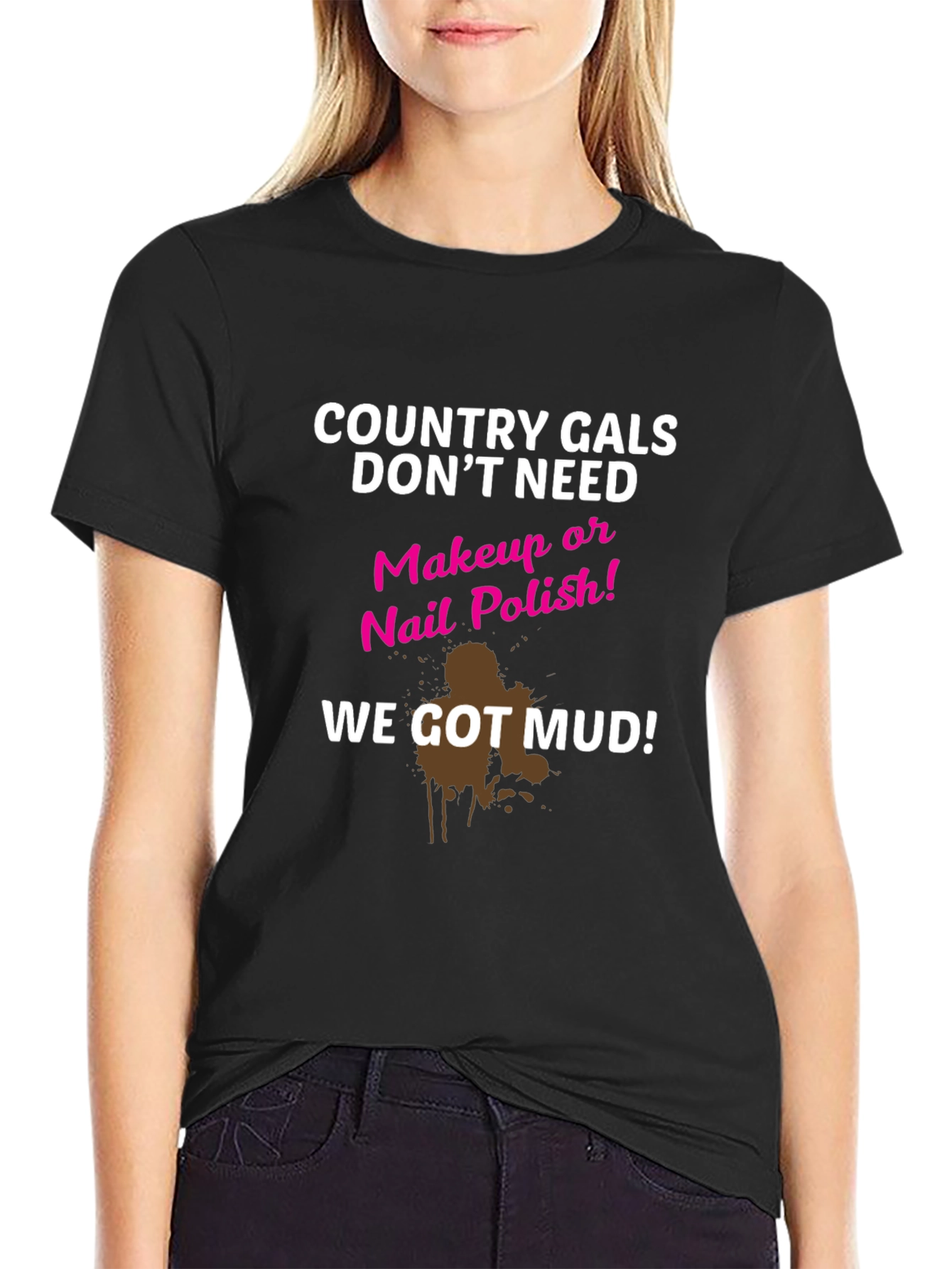 Black Country Gals Mud T-Shirt Funny Graphic Tee view 2