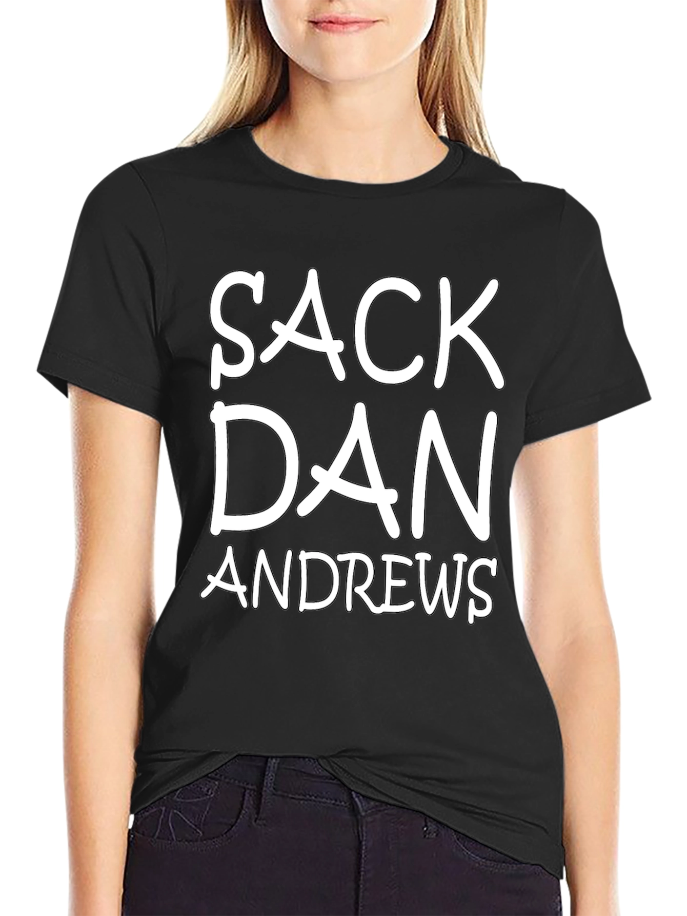 Black Sack Dan Andrews T-Shirt Protest Anti Government view 2