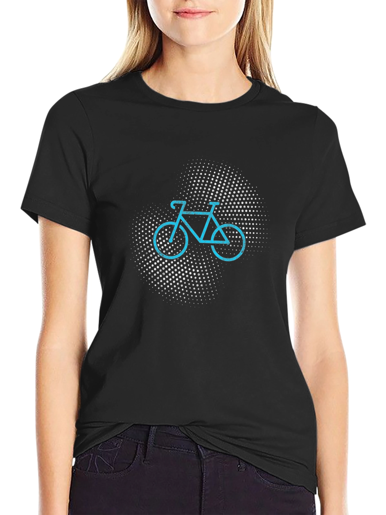 Black Cool Bicycle Graphic Tee - Men's Black T-Shirt view 2