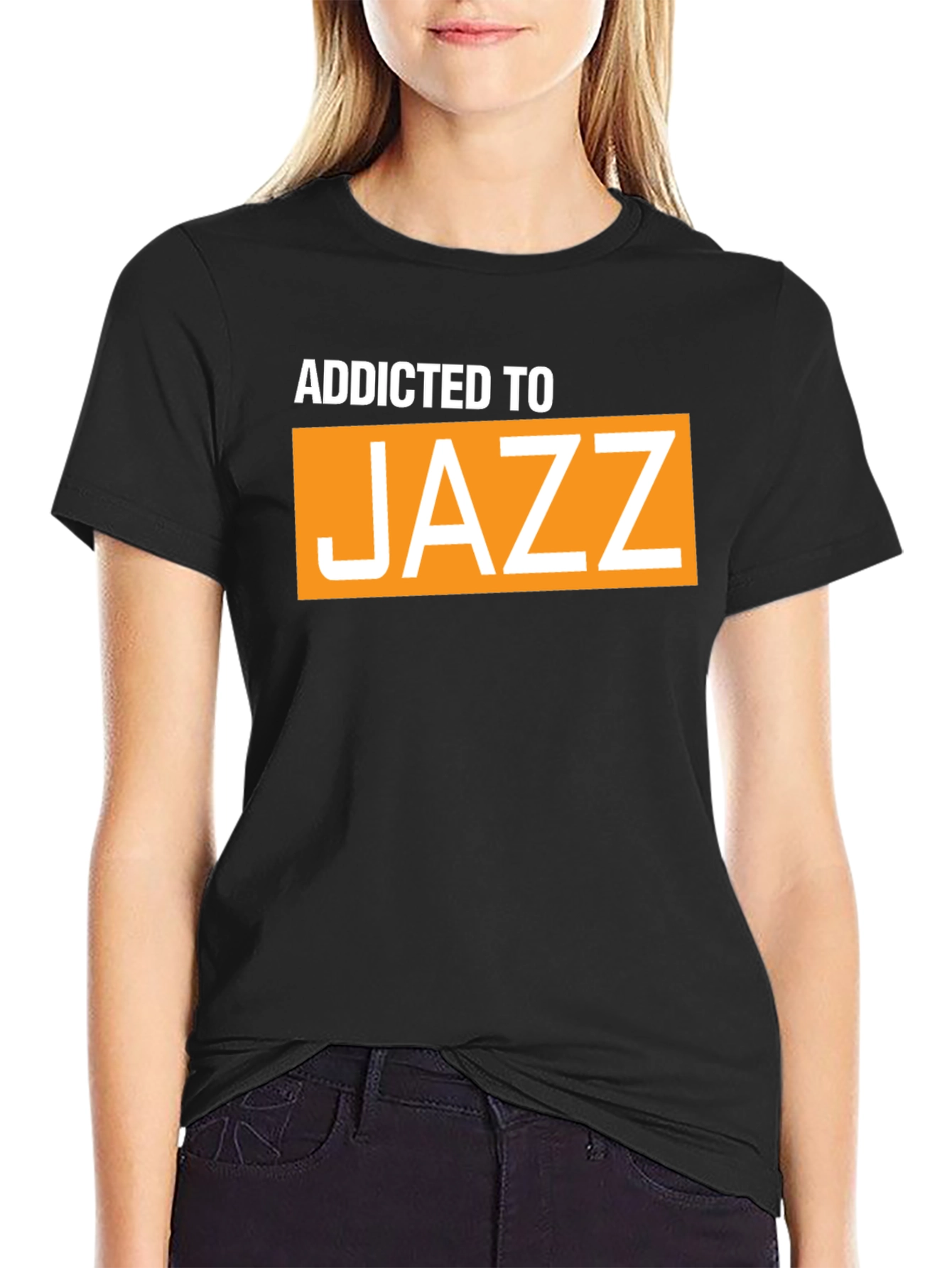 Black Addicted To Jazz Graphic T-Shirt view 2